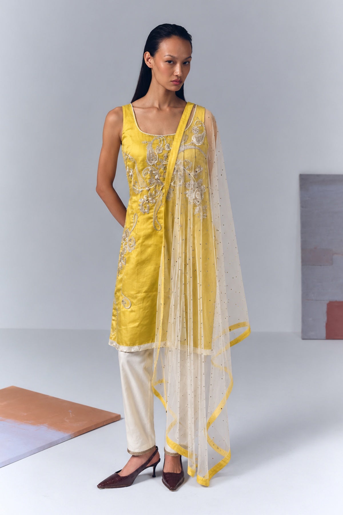 Lime Kurta Set