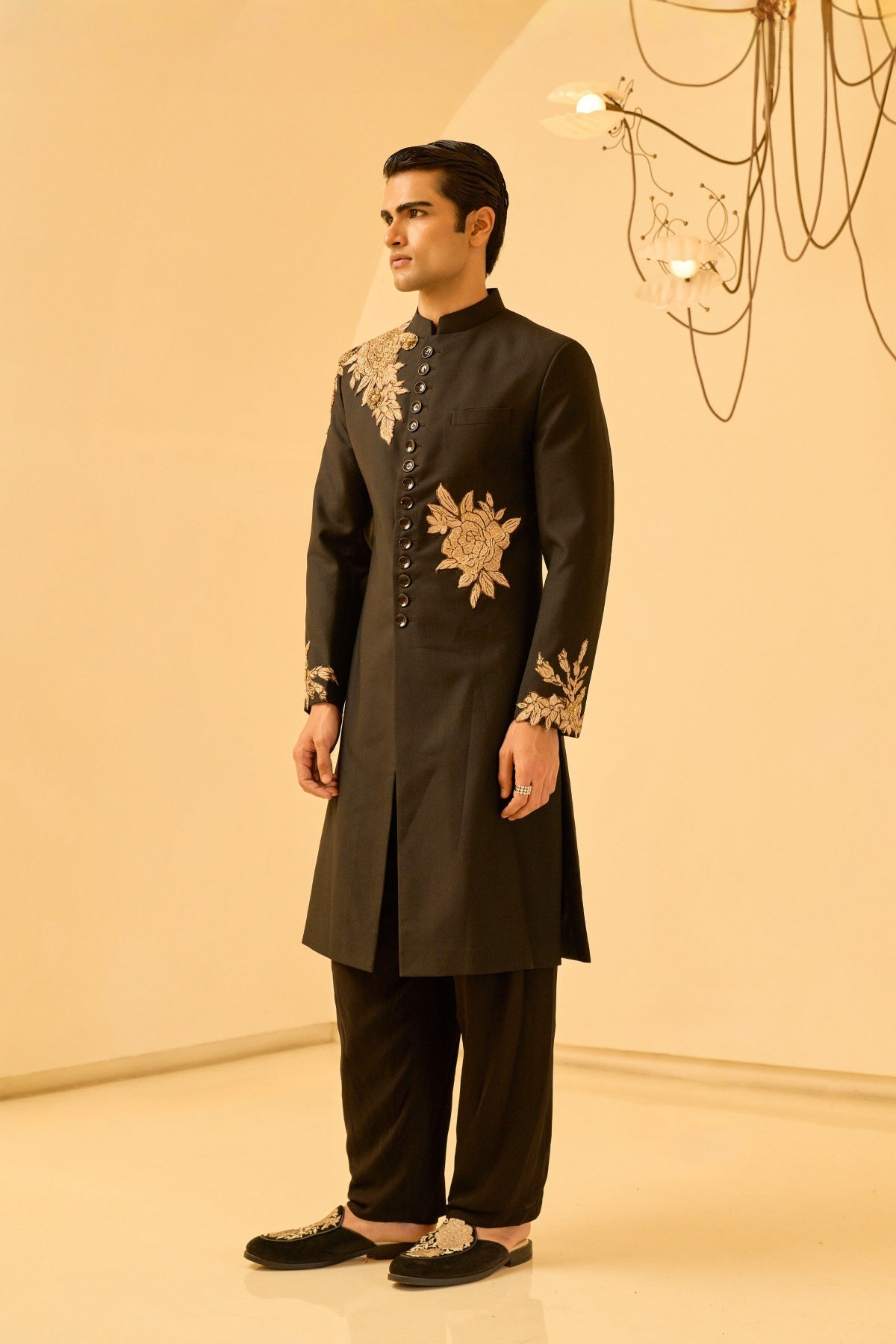 Noir Sherwani