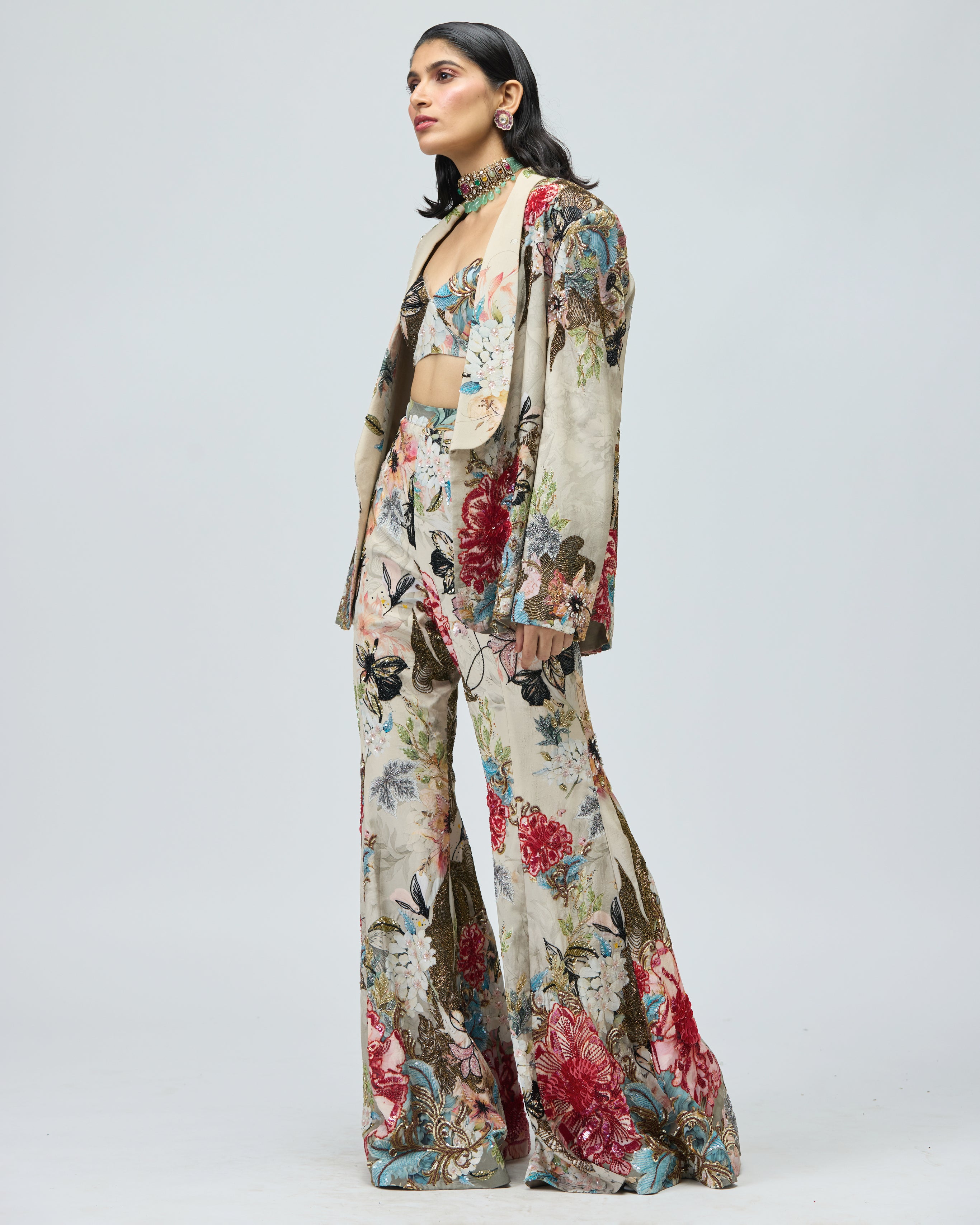 CREPE JACKET SET