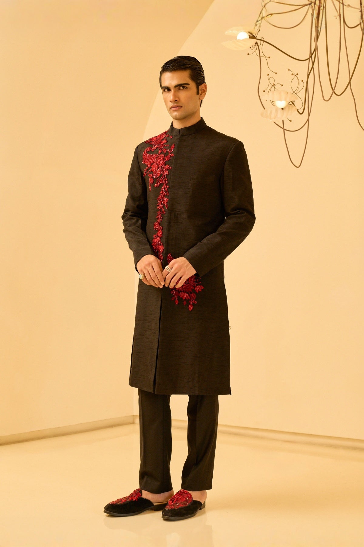 Noir Bloom Sherwani SET