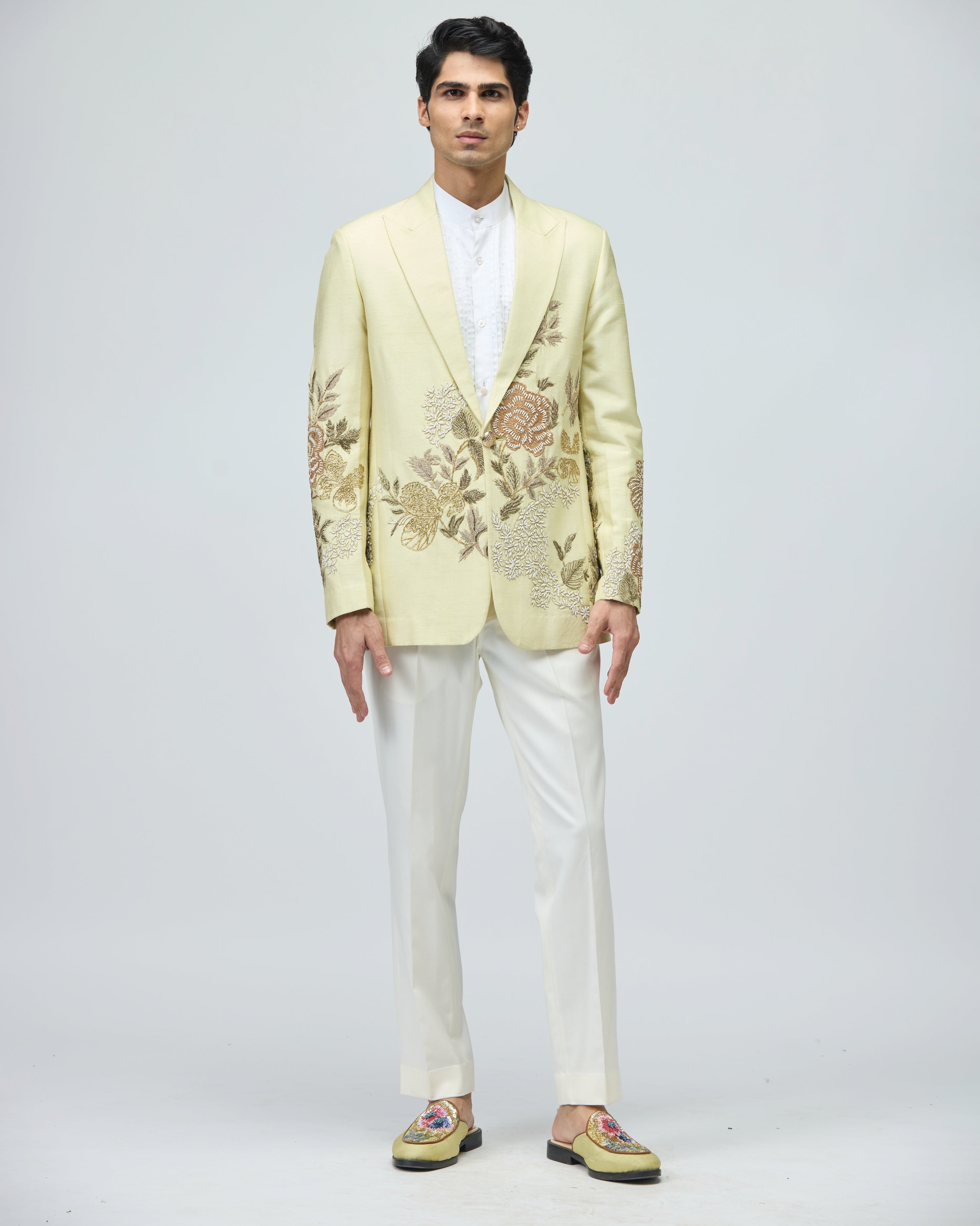 IVORY SUITING FABRIC JACKET