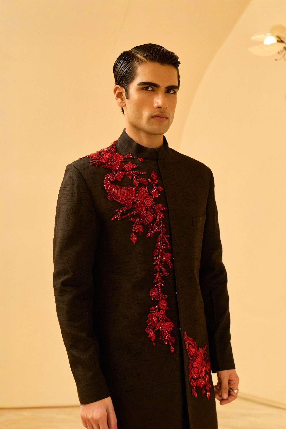 Noir Bloom Sherwani SET