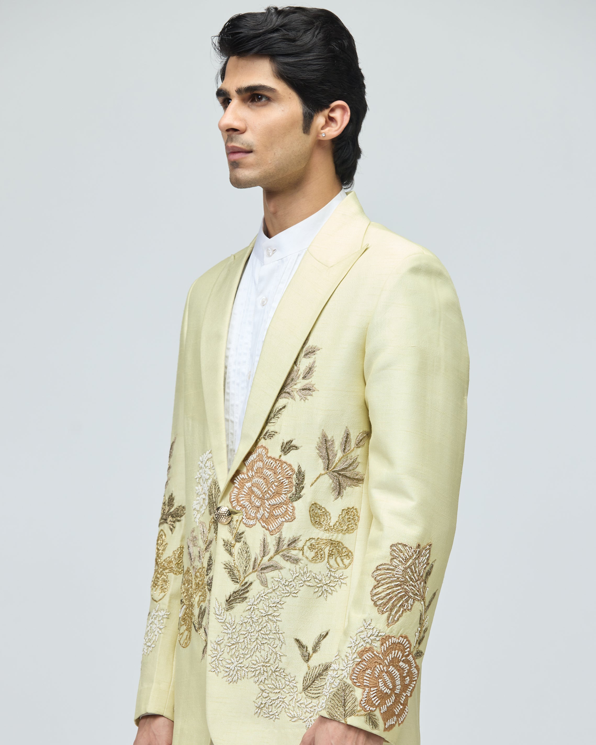IVORY SUITING FABRIC JACKET