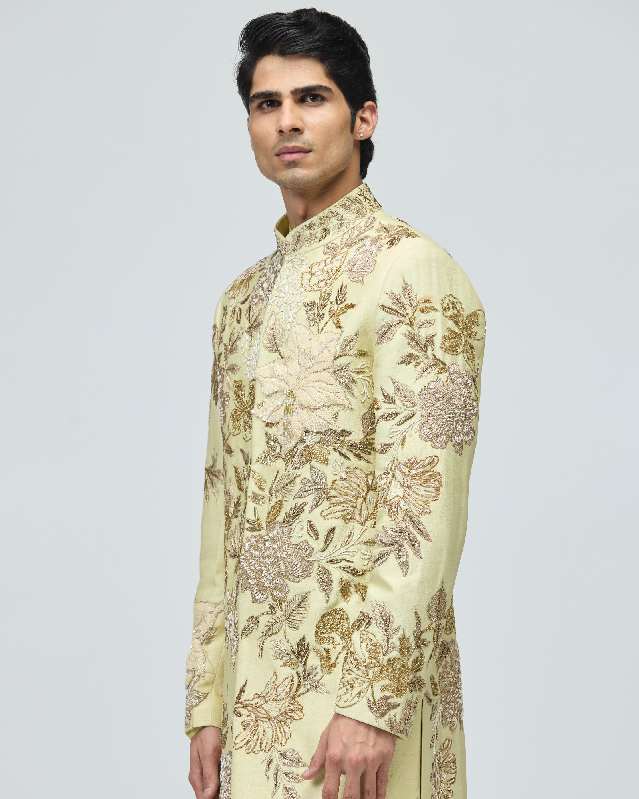 GREEN IVORY SHERWANI