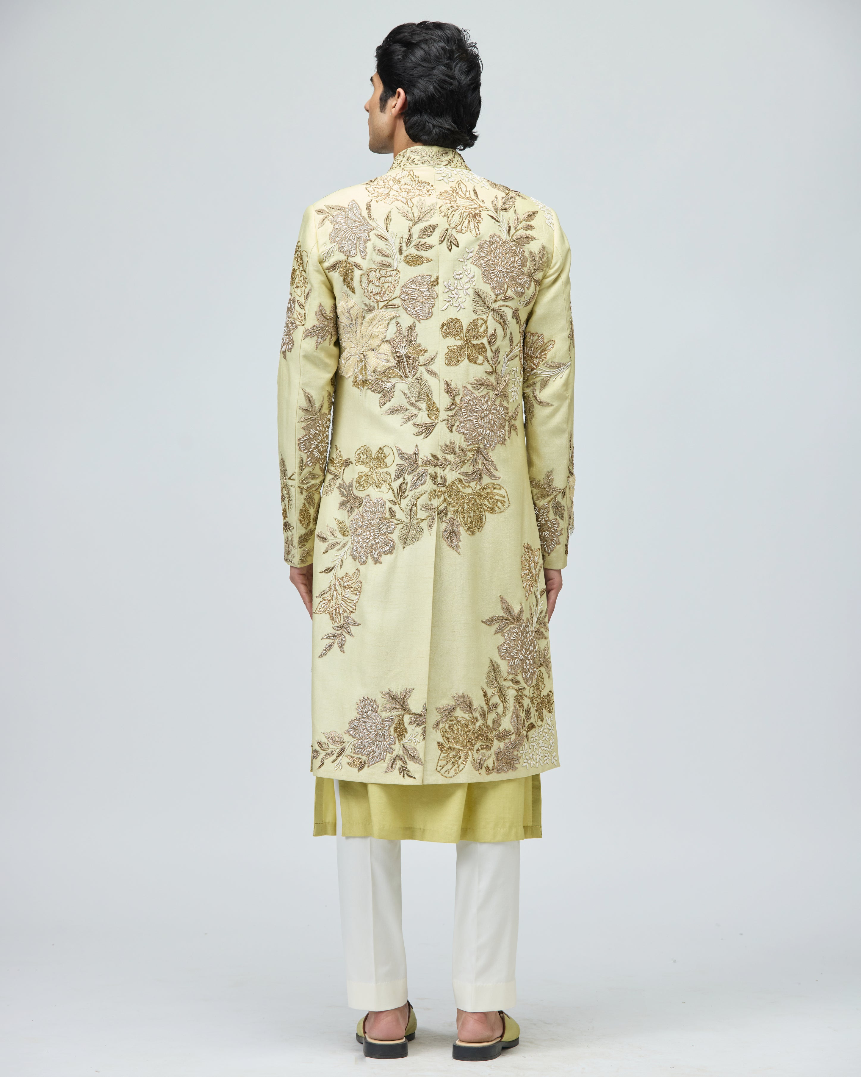 GREEN IVORY SHERWANI