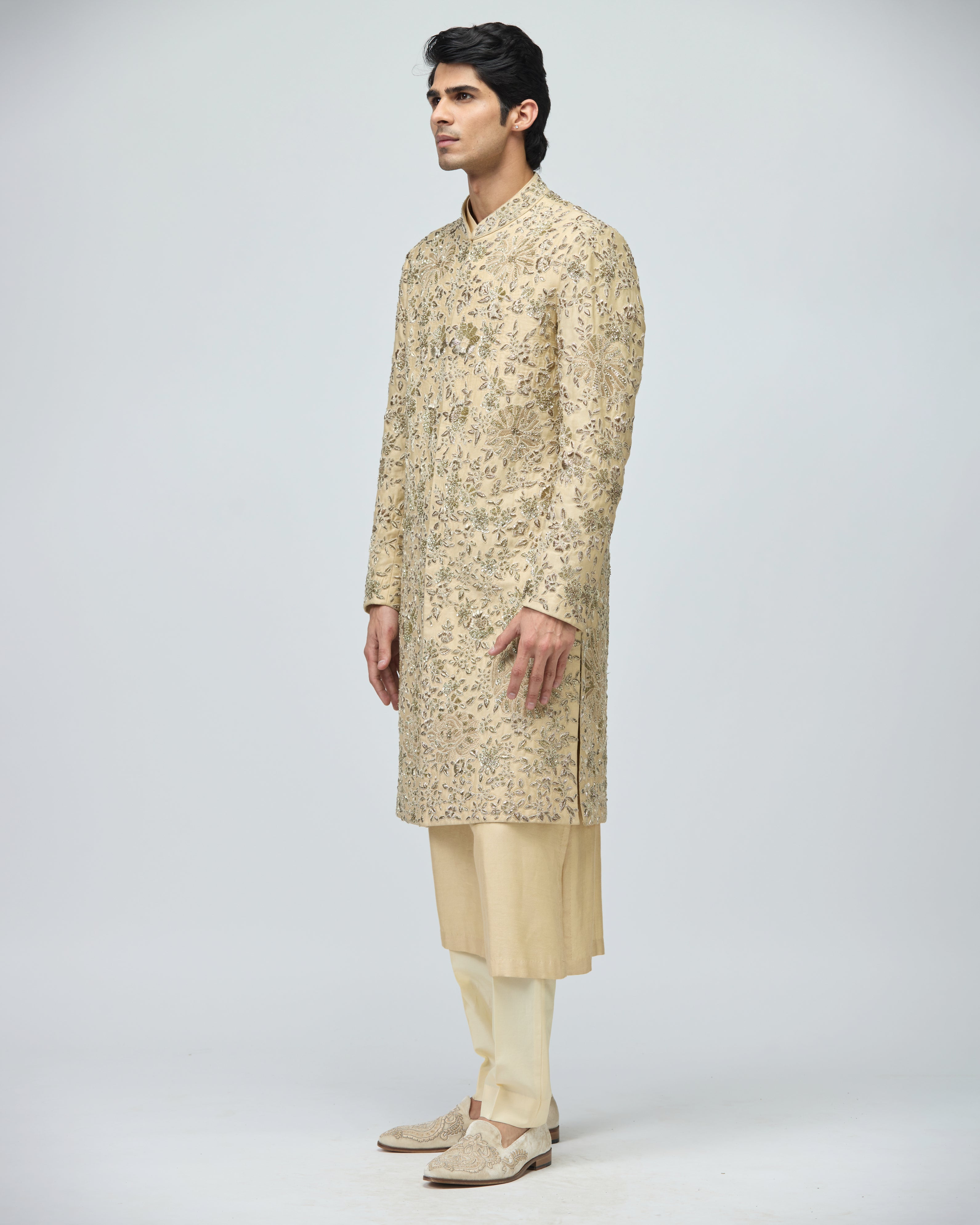 BEIGE SHERWANI