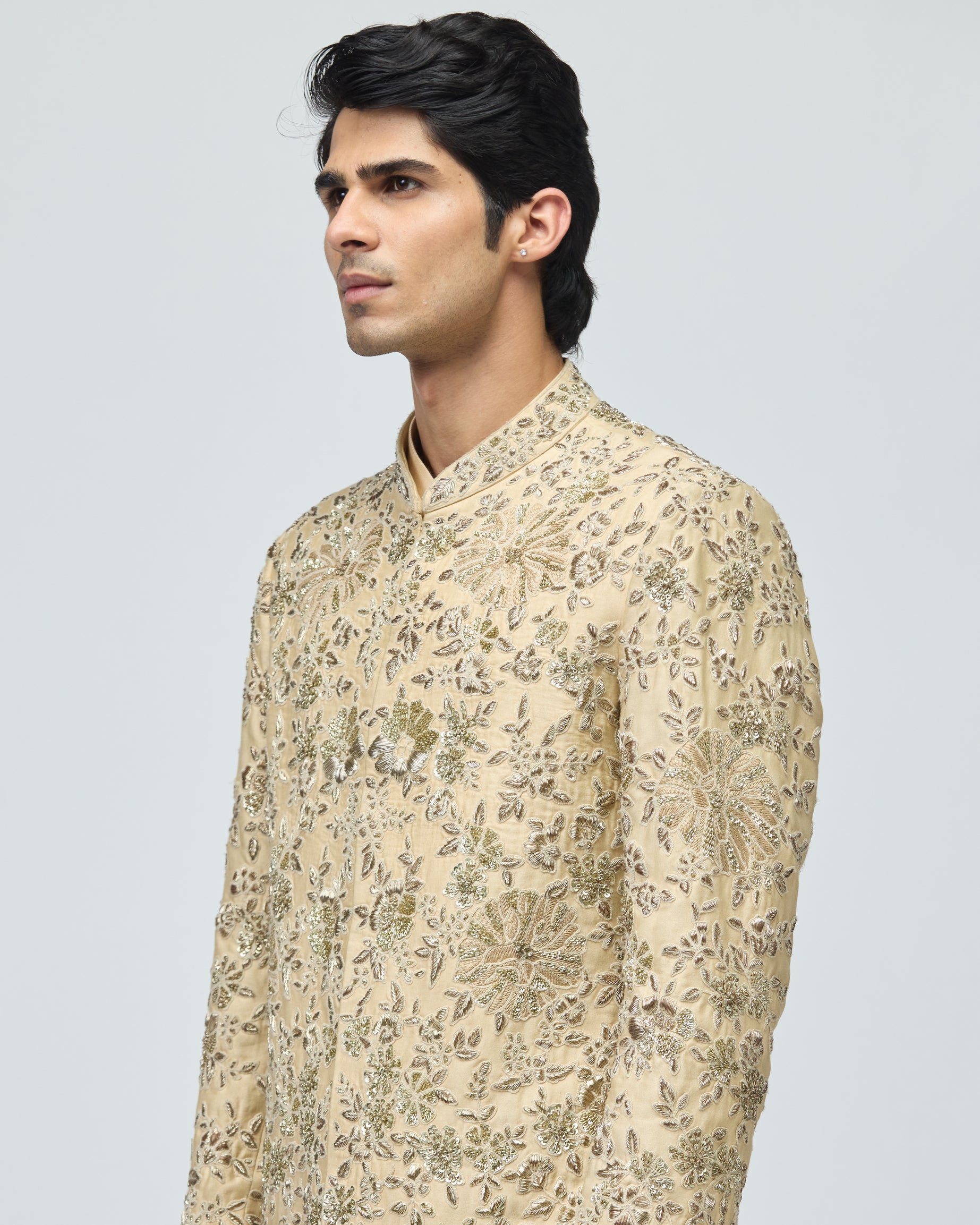 BEIGE SHERWANI