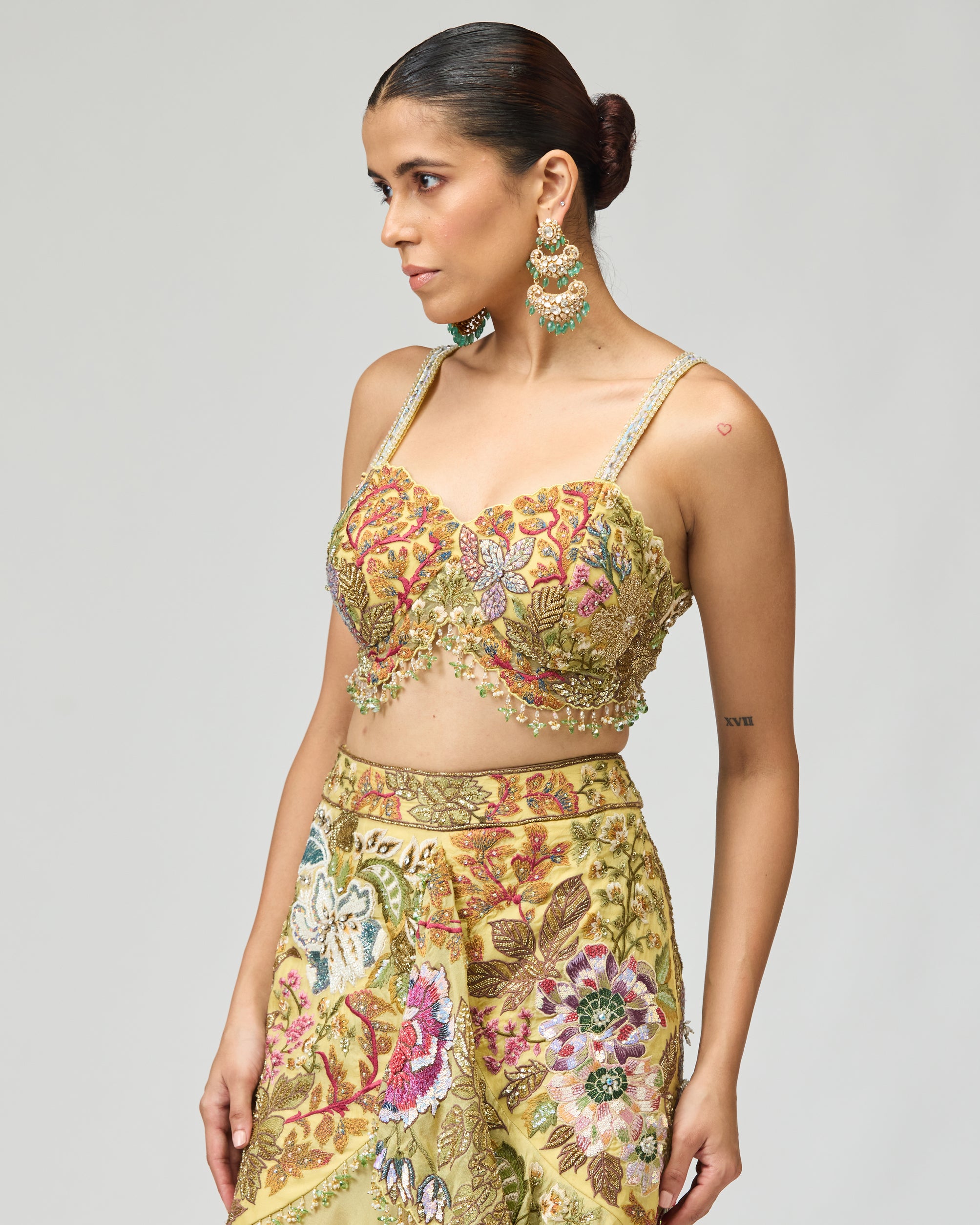 ASSYMETRIC ORGANZA CO-ORD SET