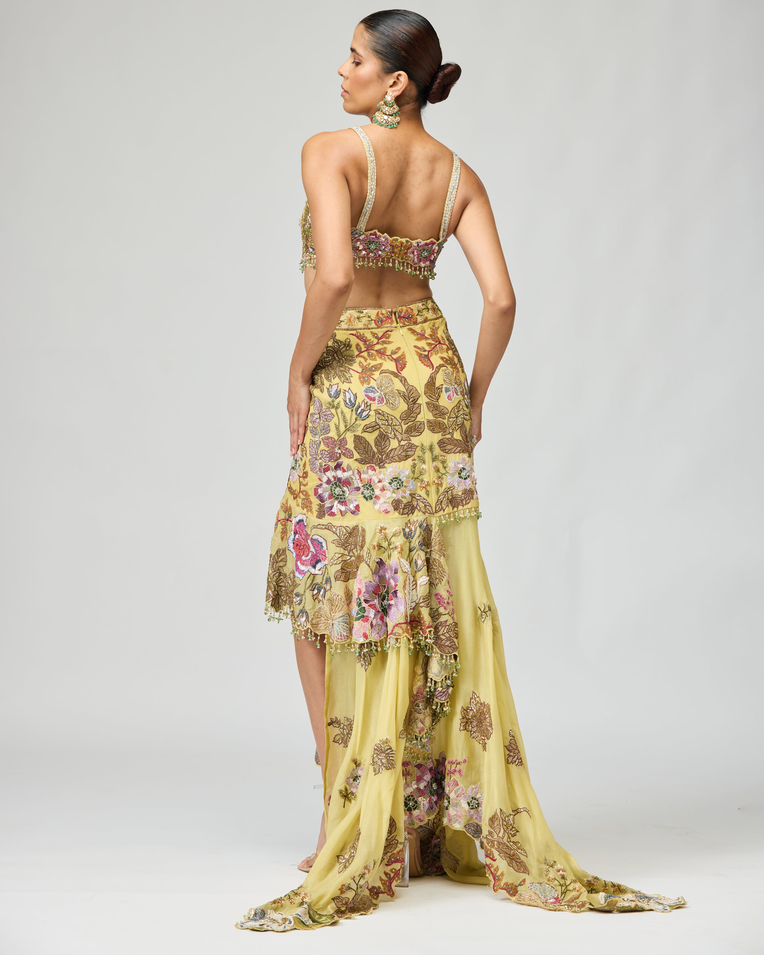 ASSYMETRIC ORGANZA CO-ORD SET