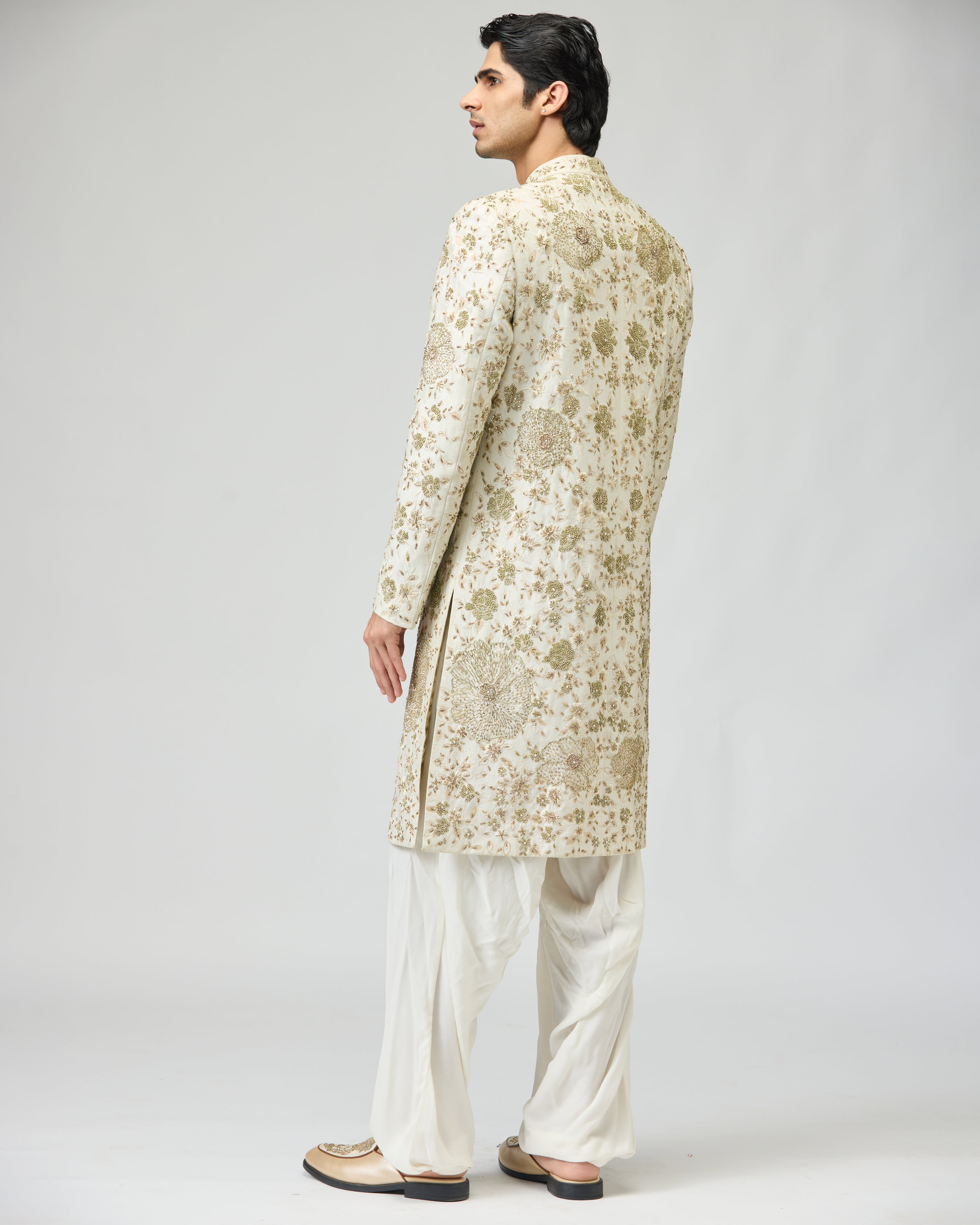 IVORY MULTI SHERWANI SET