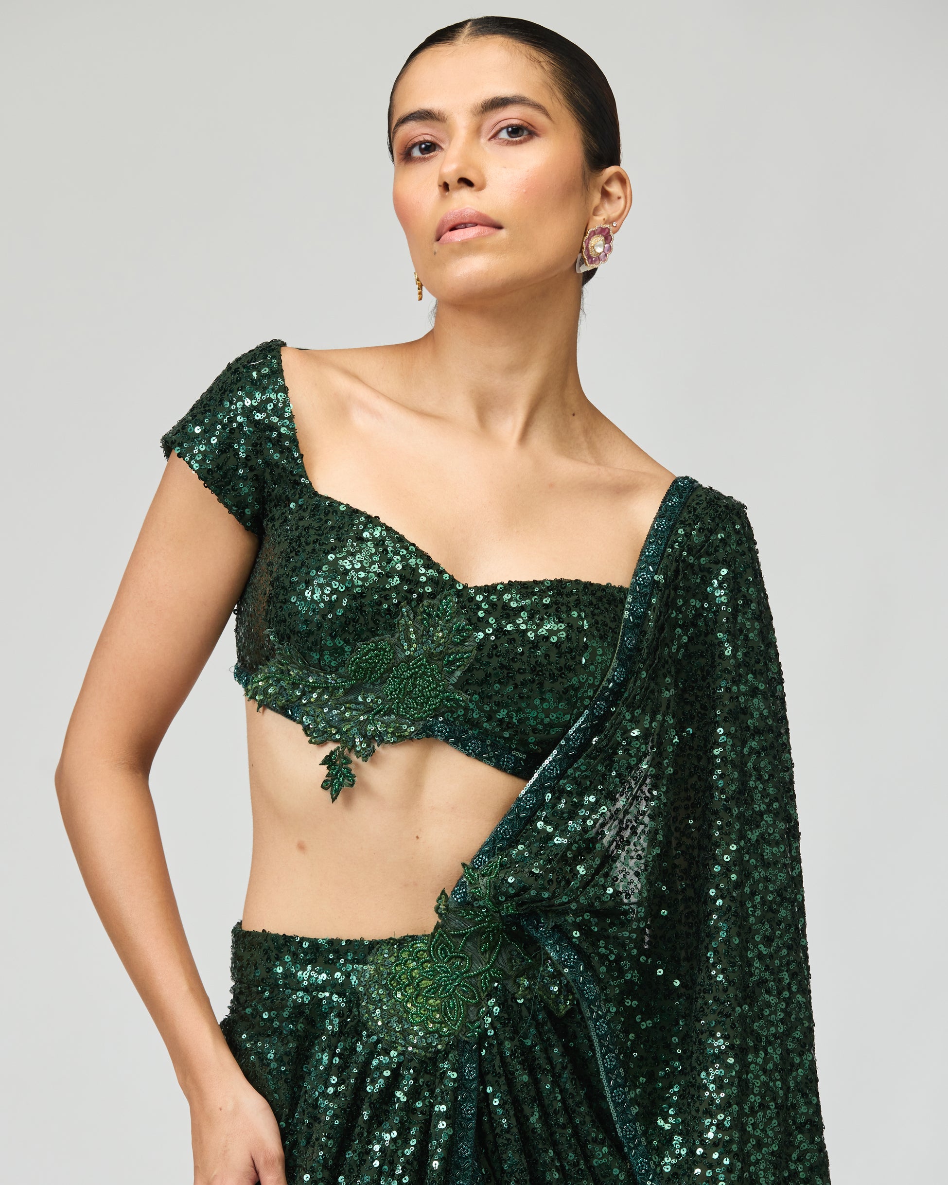 DORI EMBROIRED SAREE SET