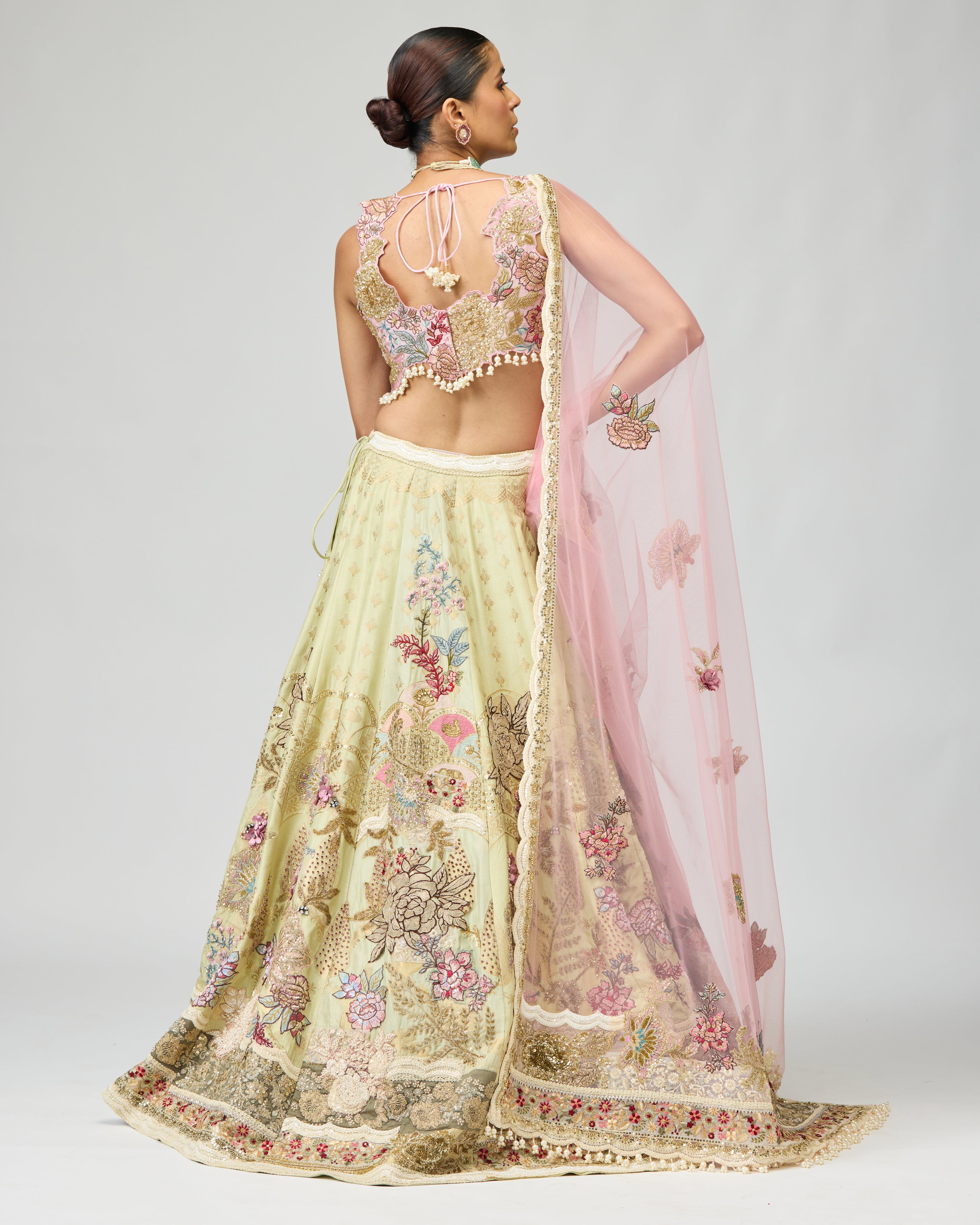 3D PATCH WORK LEHENGA SET