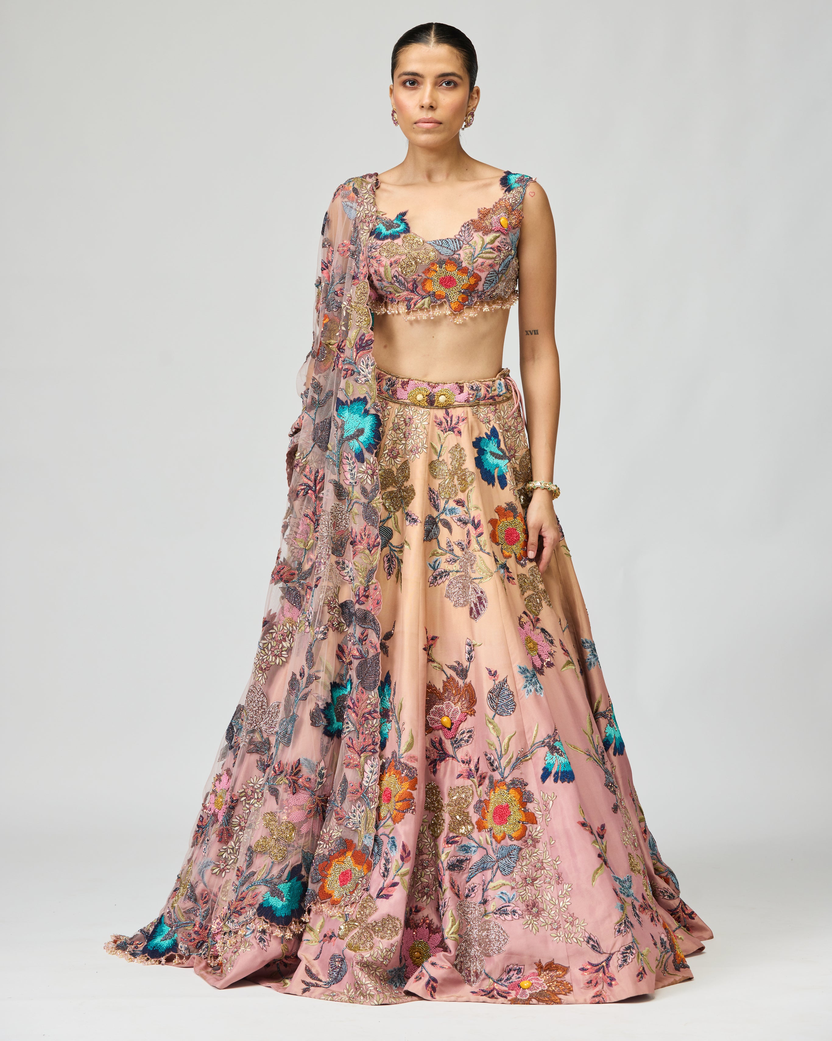 OMBRE EMBELLISHED LEHENGA SET