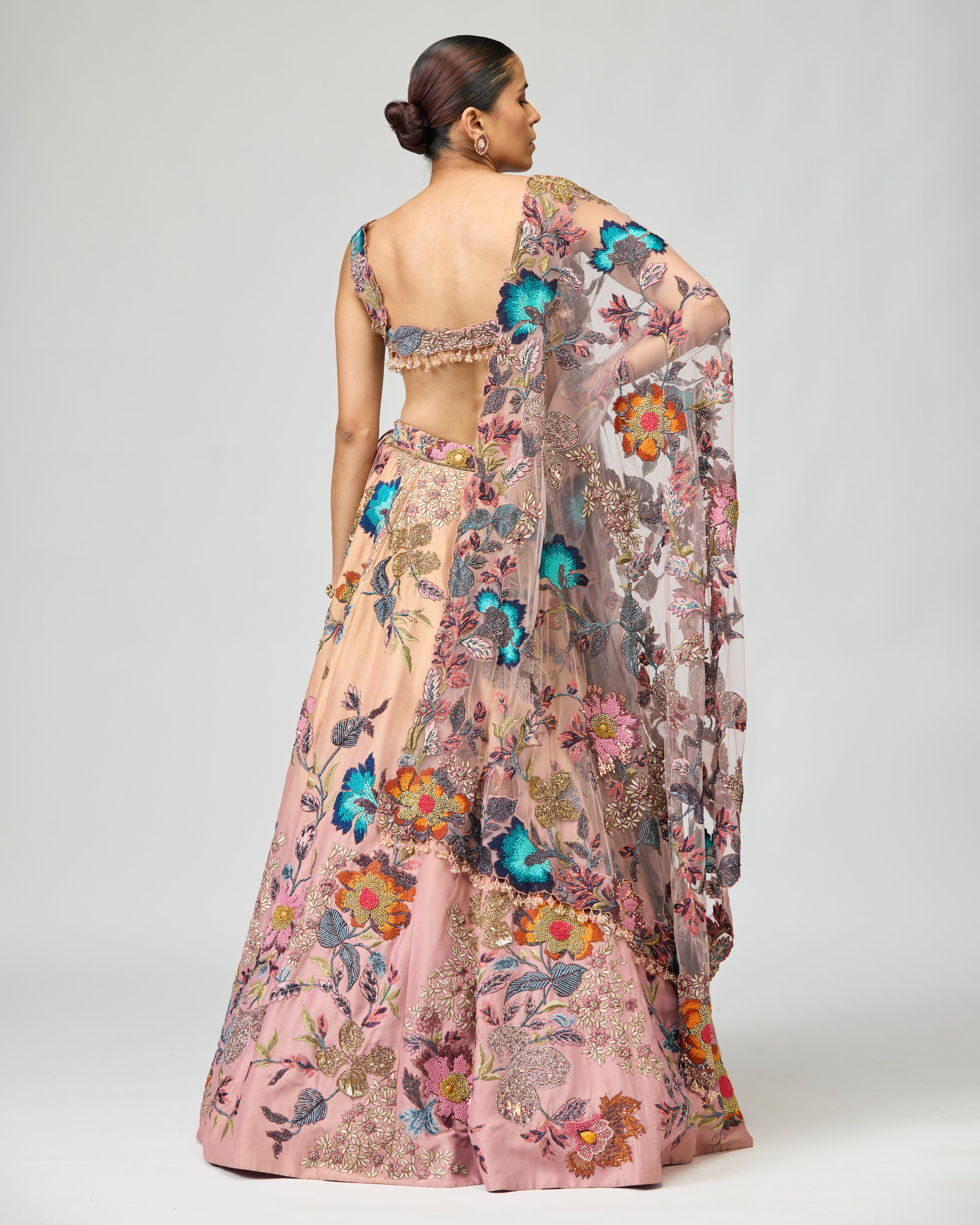 OMBRE EMBELLISHED LEHENGA SET