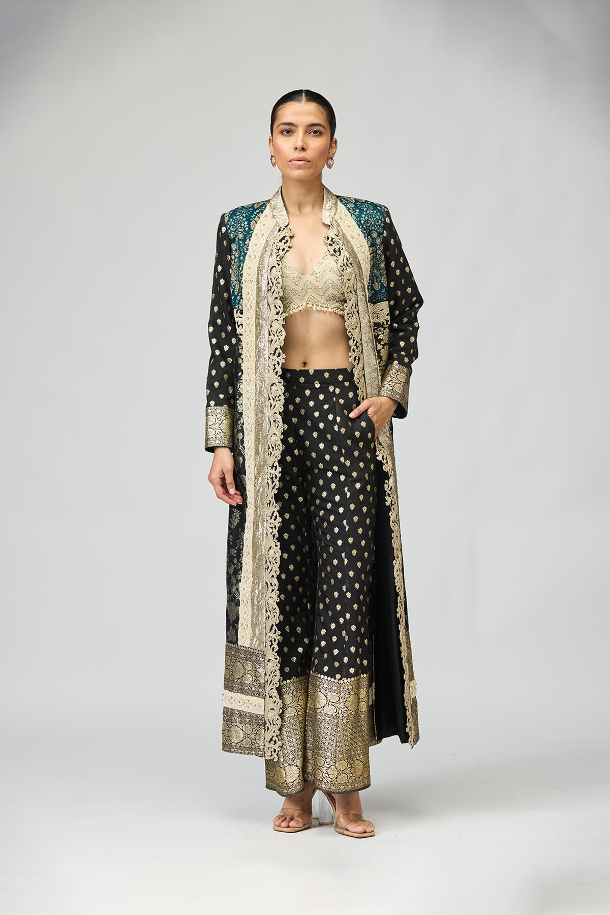 Royal Brocade Jacket Set