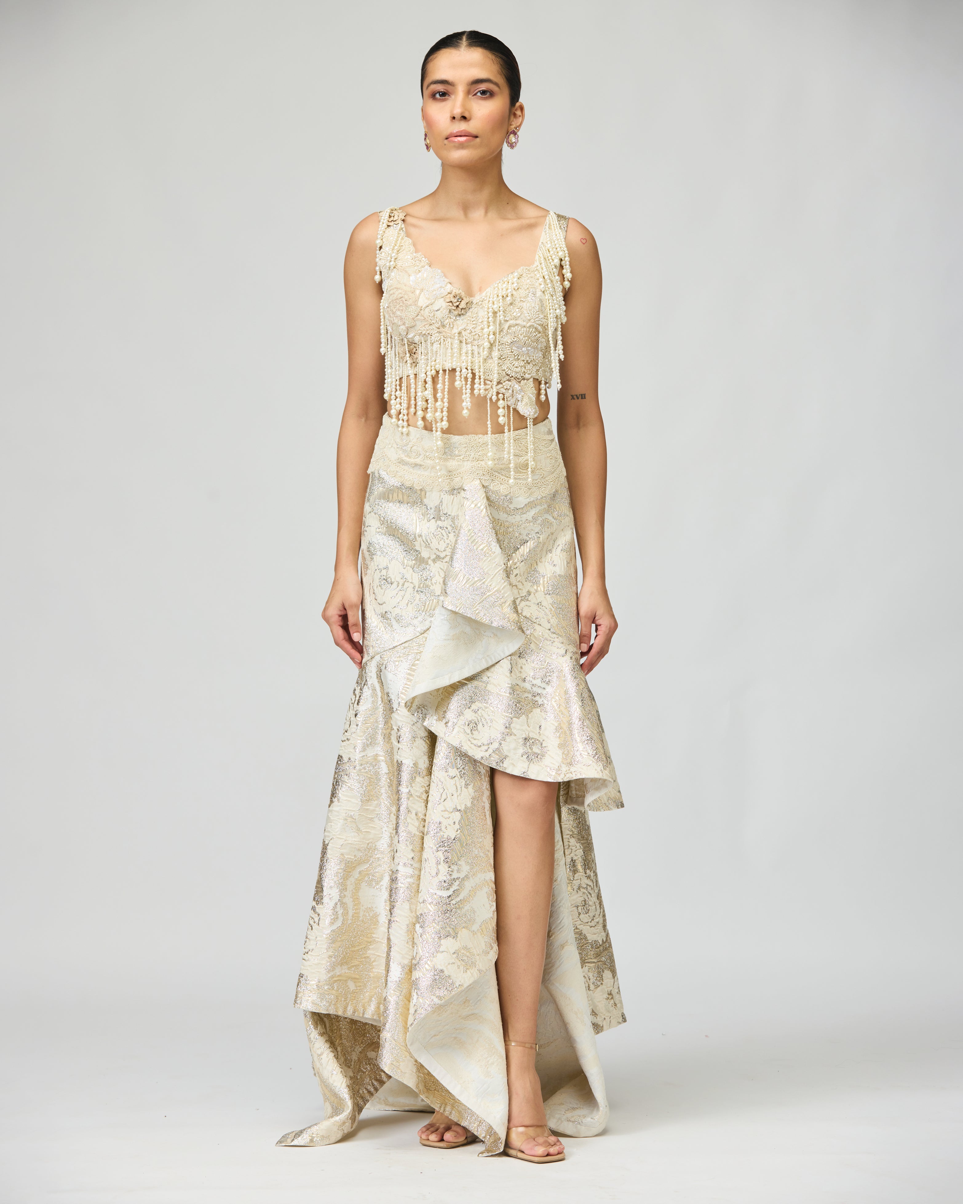 SILK BROCADE SKIRT SET