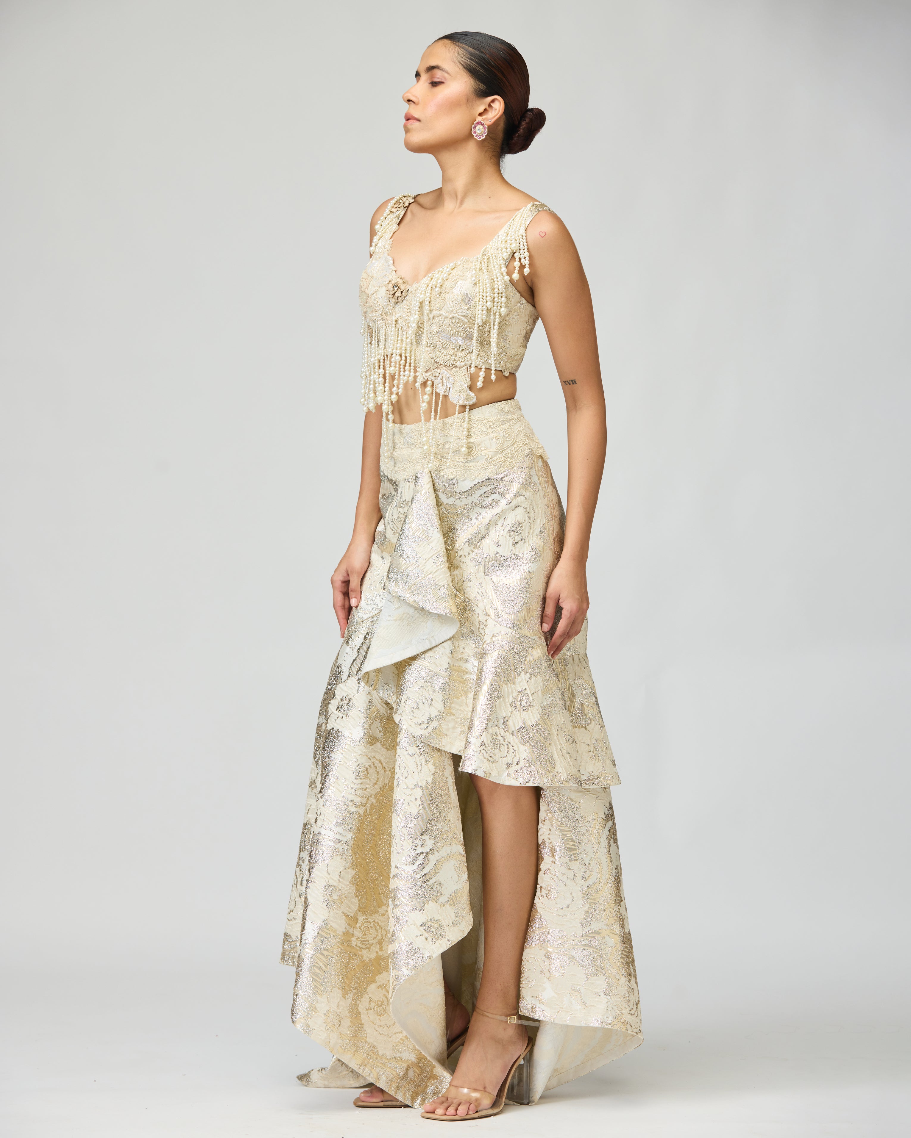SILK BROCADE SKIRT SET