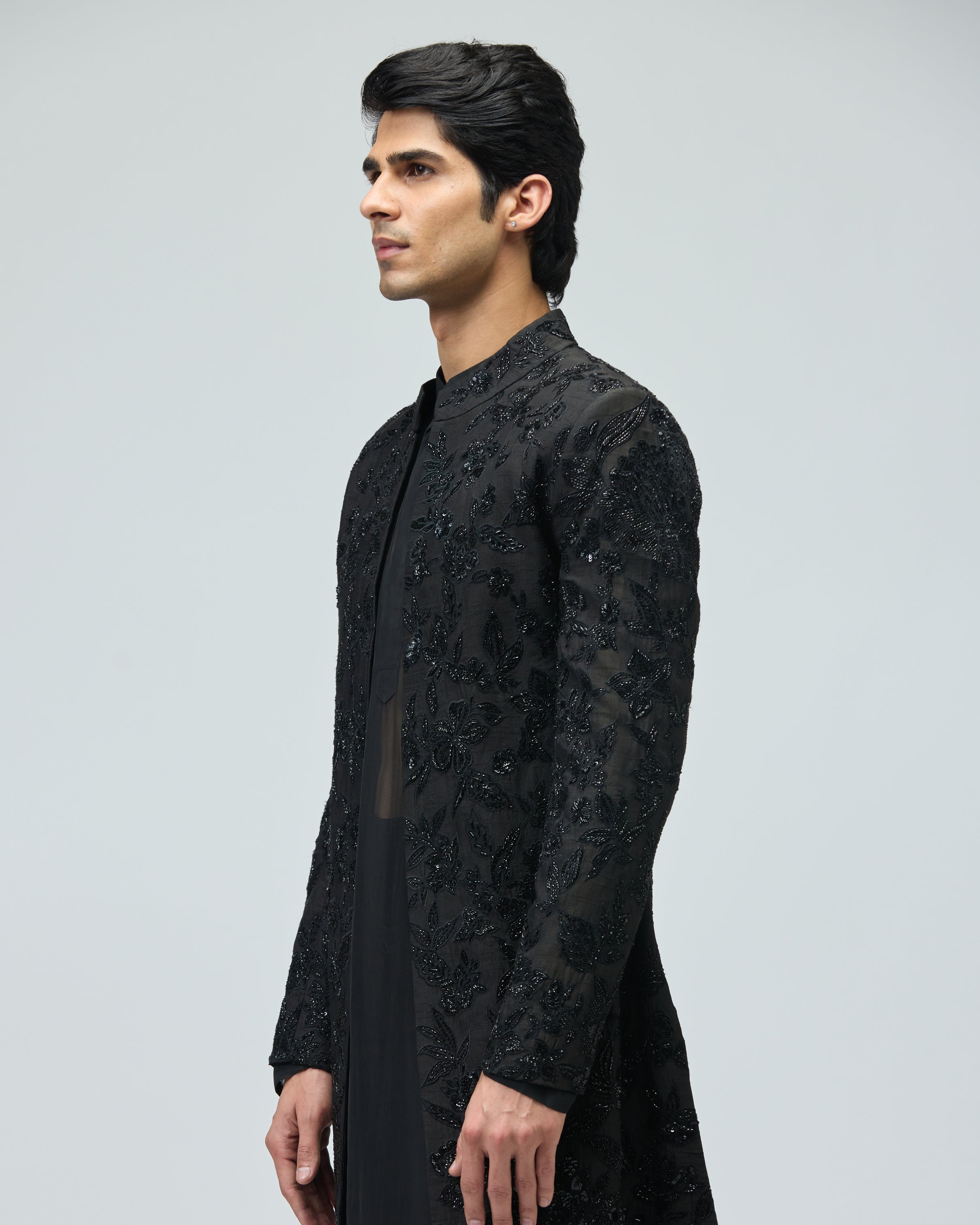 BLACK SHERWANI