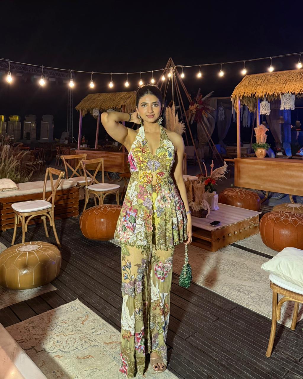 ESHA RAO IN MULTICOLOR EMBROIDERED SHARARA SET