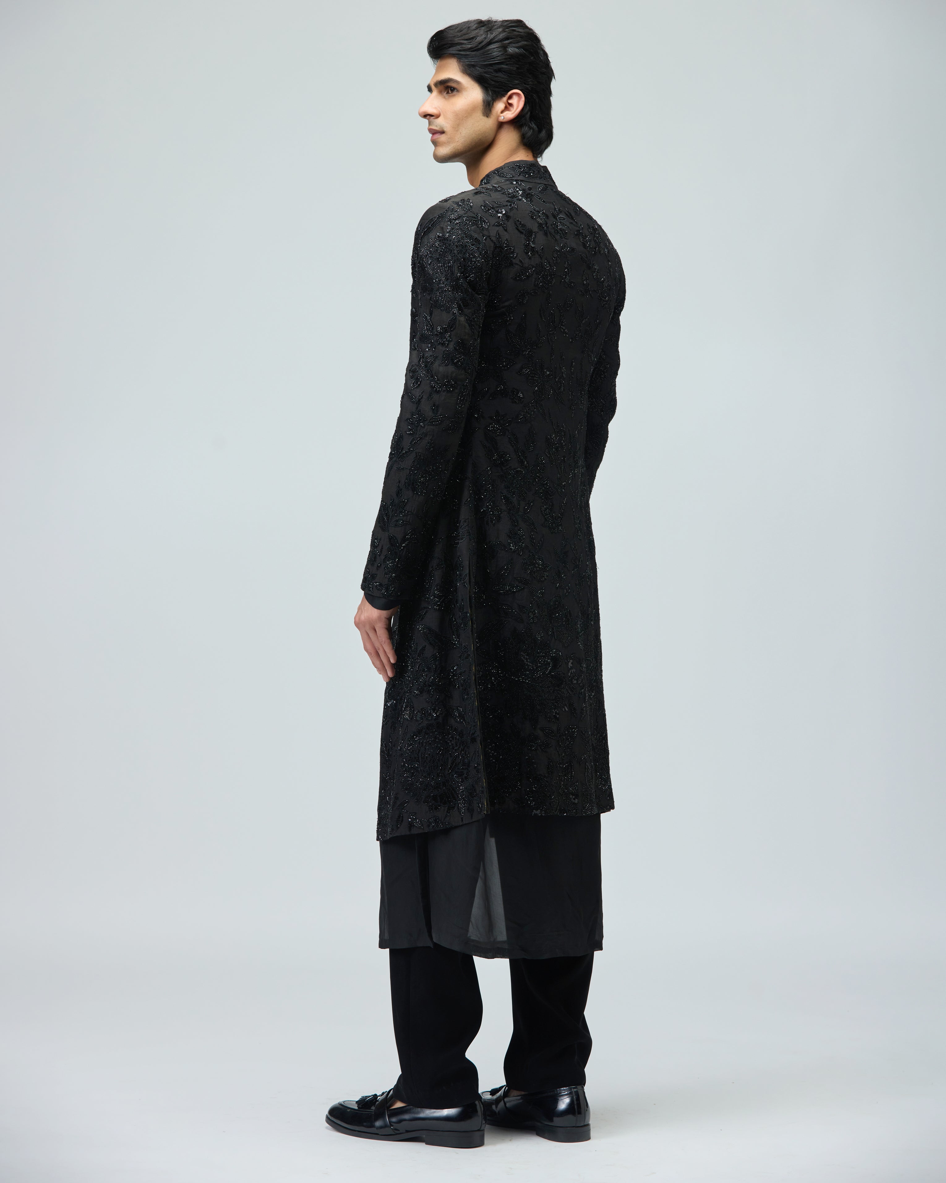 BLACK SHERWANI