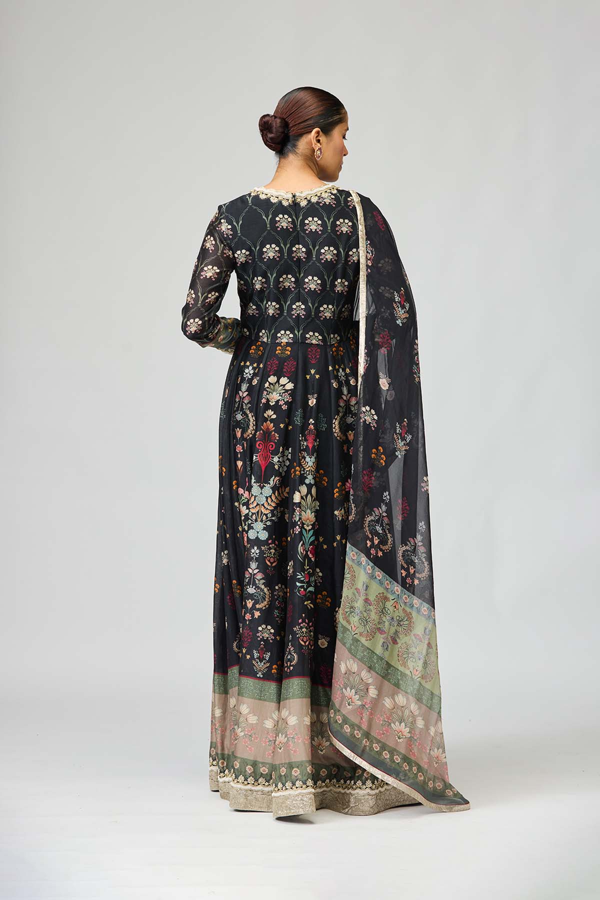 Midnight Garden Anarkali Set