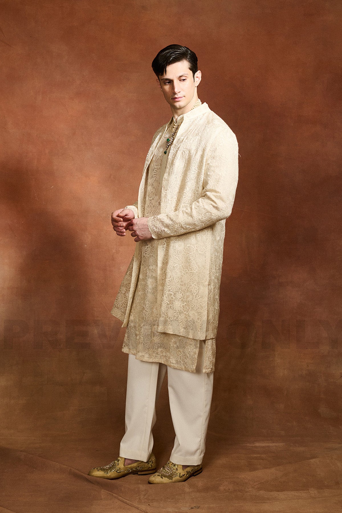 Ivory Layered Kurta Set