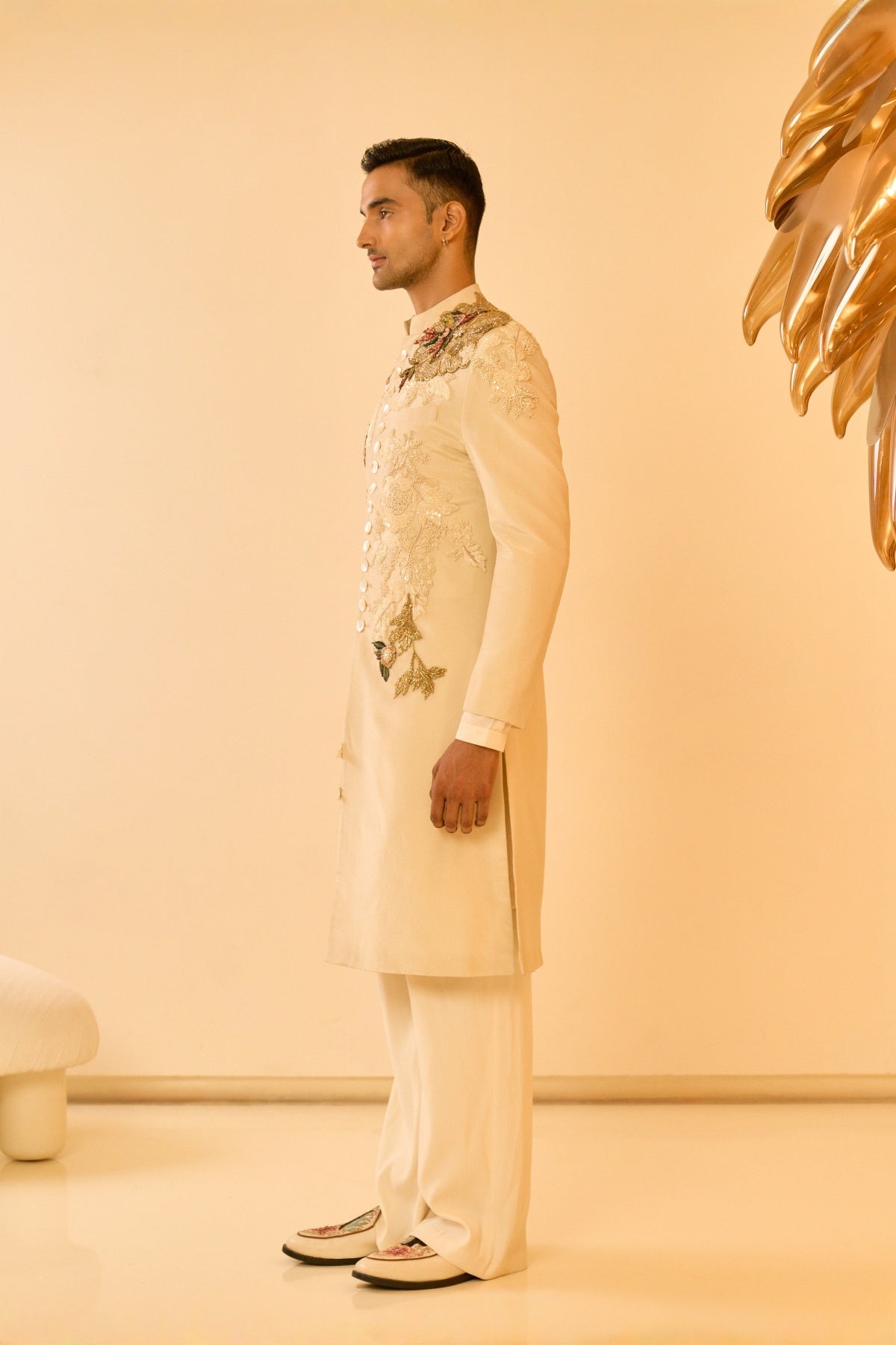 Champagne Opus Sherwani SET