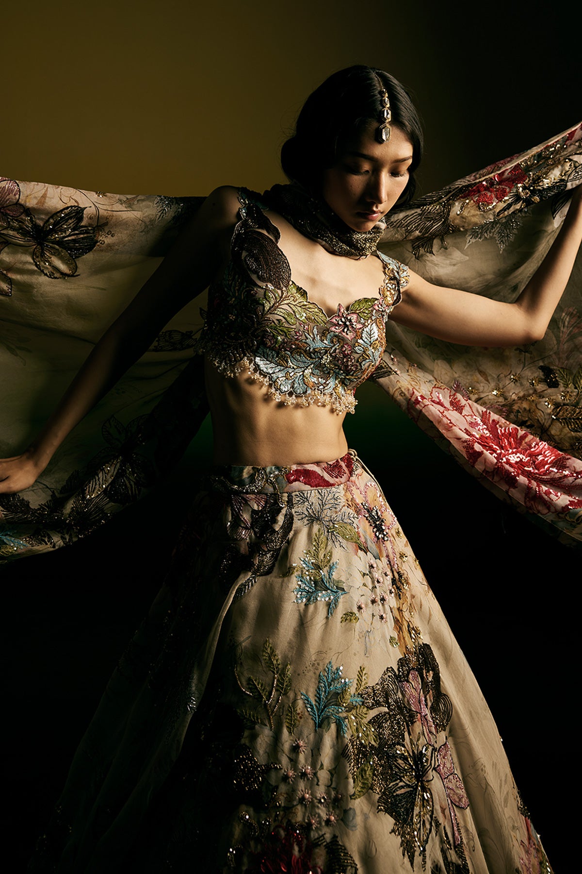 Moonlit Printed Lehenga Set