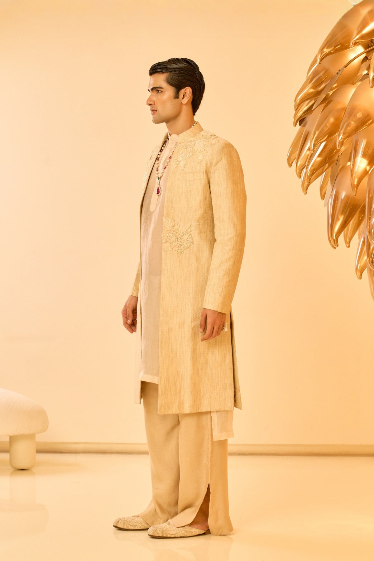 Ivory Opus Open Sherwani SET