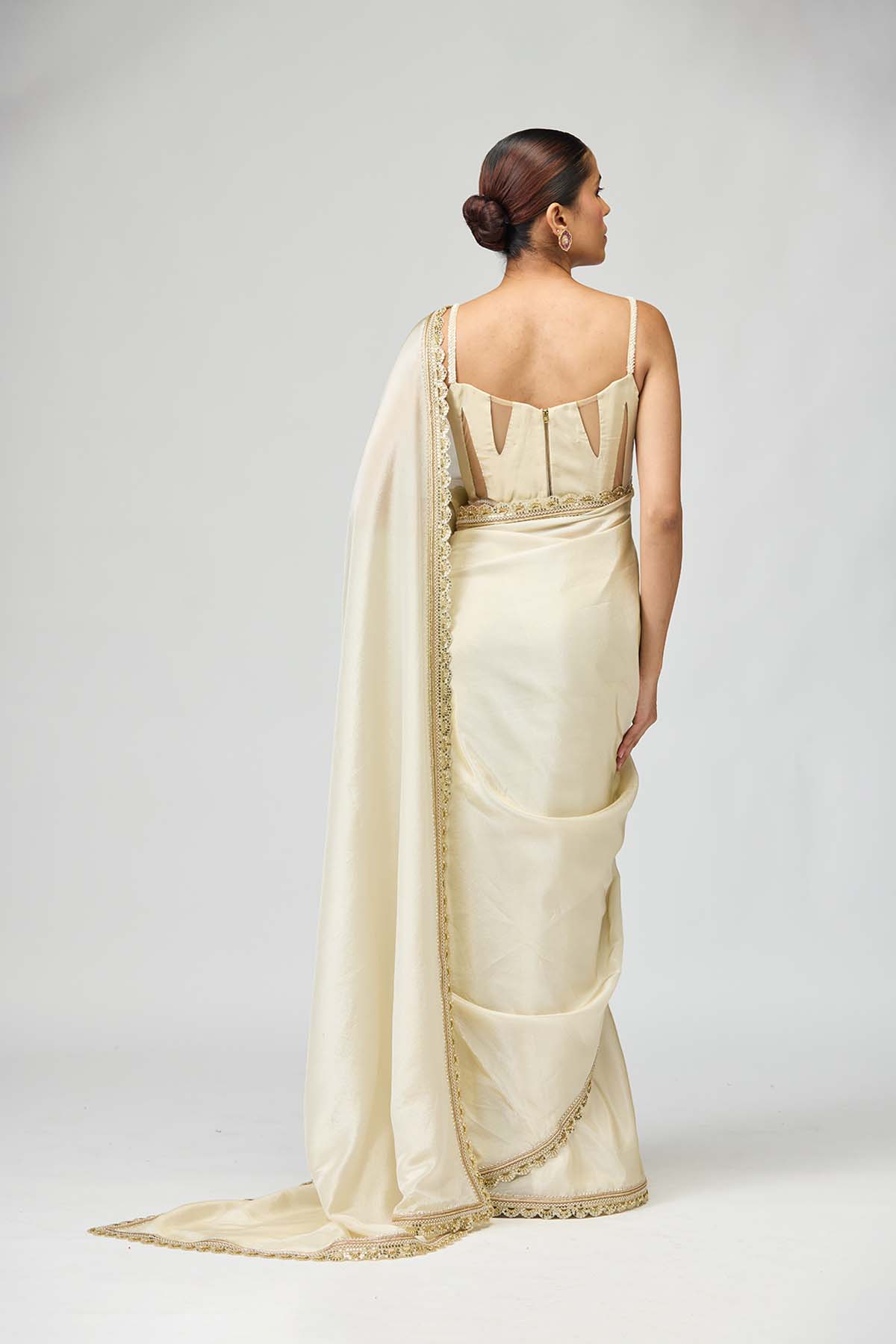 Ivory Elegance Saree Set