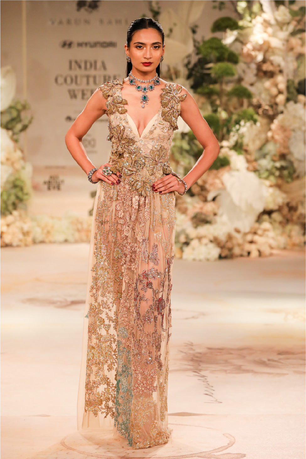GOLD EMBROIDERED GOWN