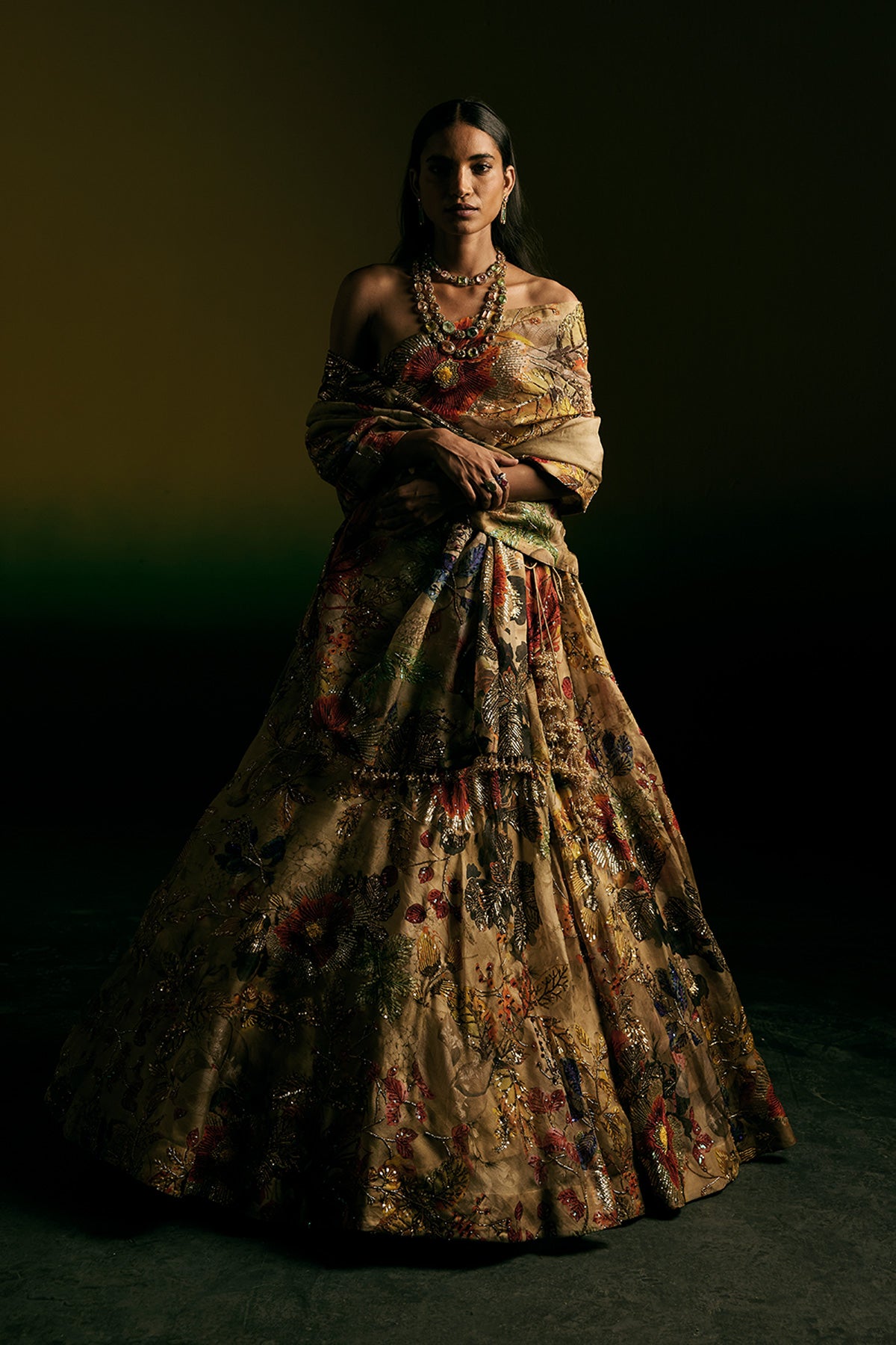 Floral Grace Printed Lehenga Set