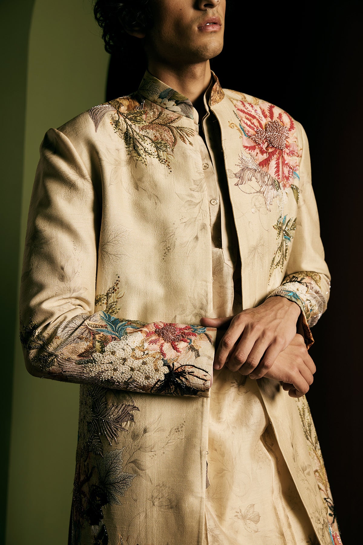 Gulnaar Ivory Sherwani
