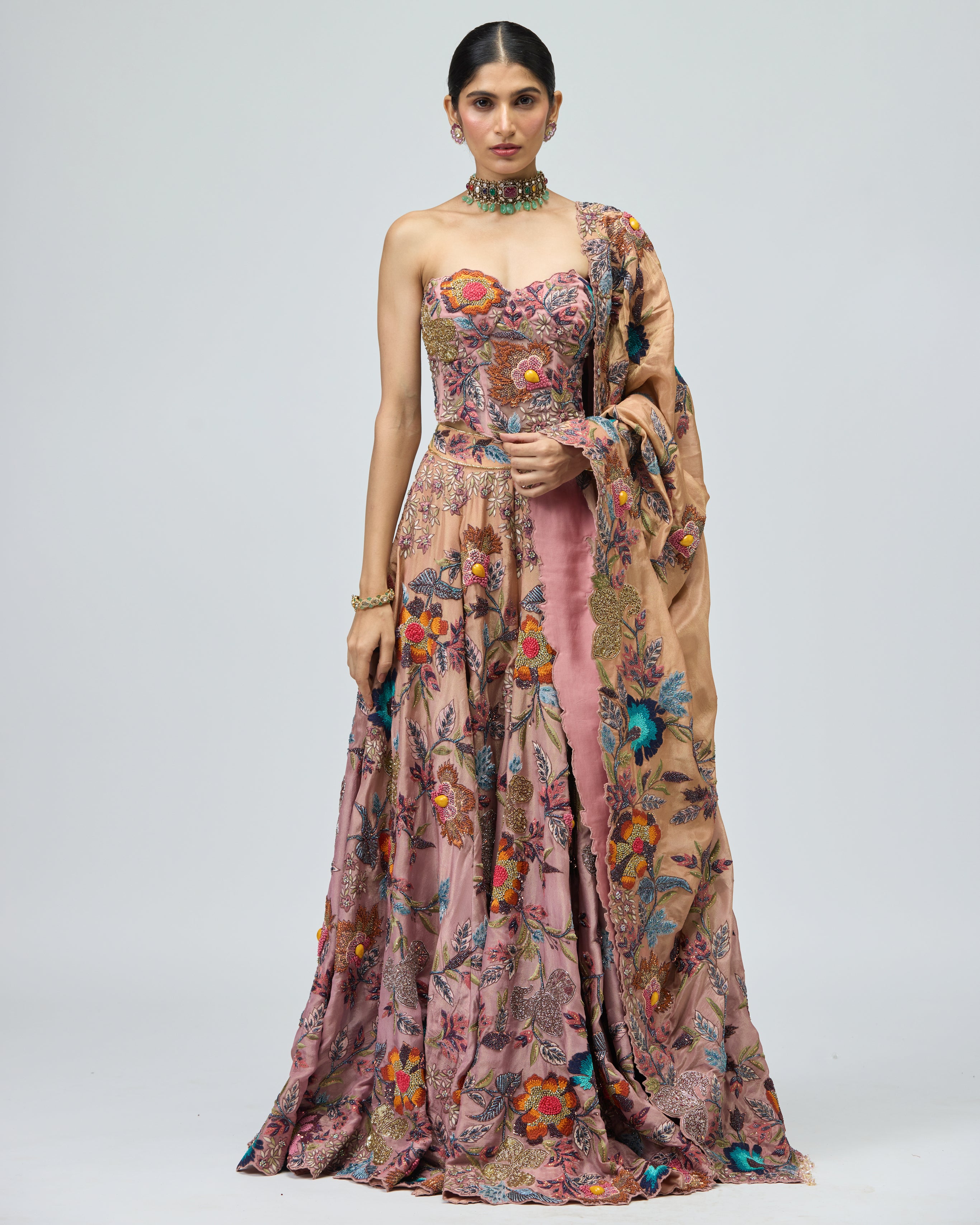 THREAD WORK LEHENGA SET