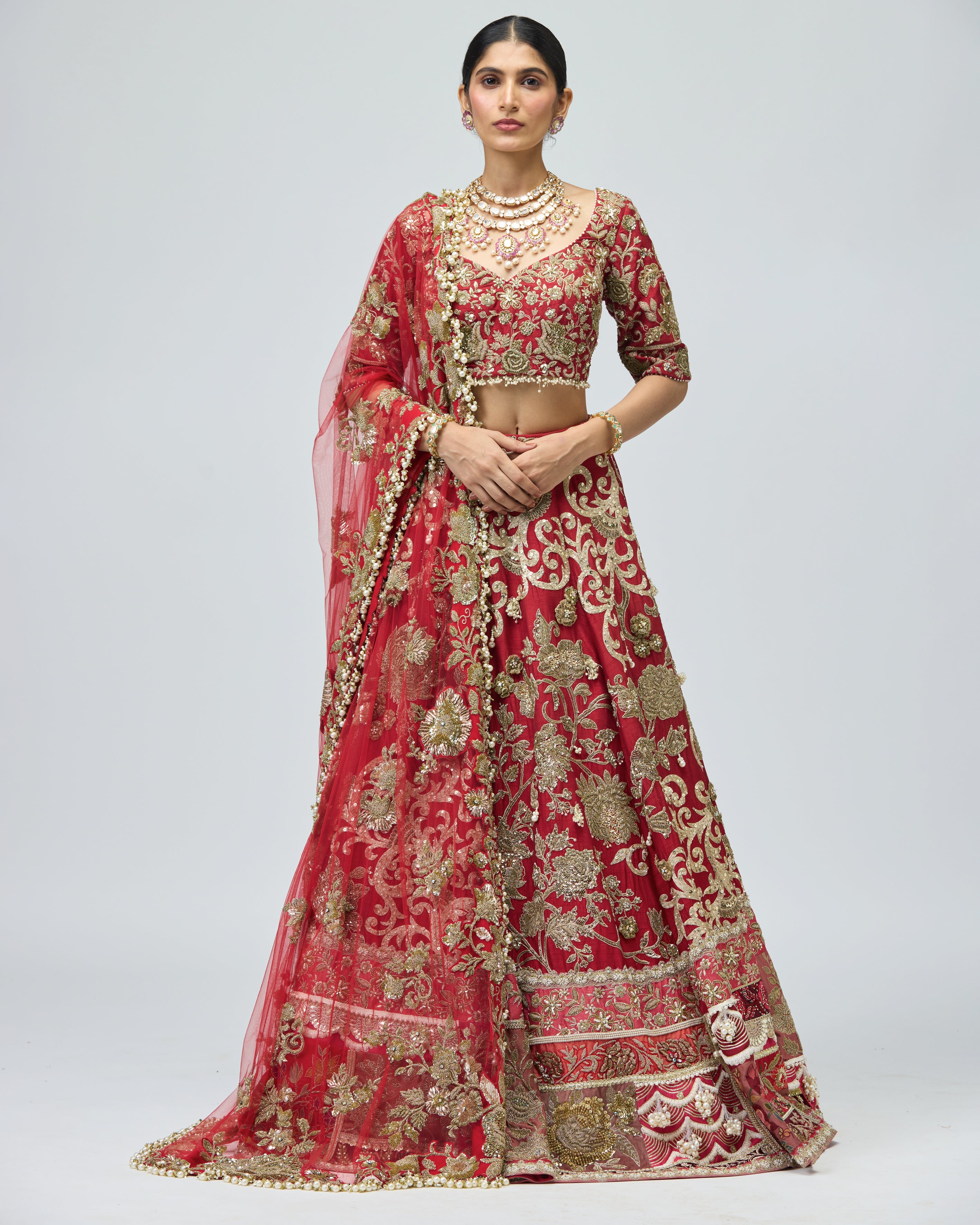 DAPKA & ZARI WORK LEHENGA SET