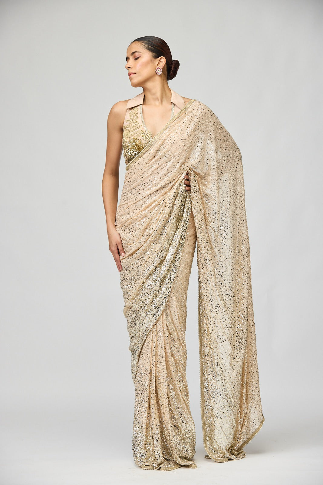 GGT EMBELLISHED SAREE SET