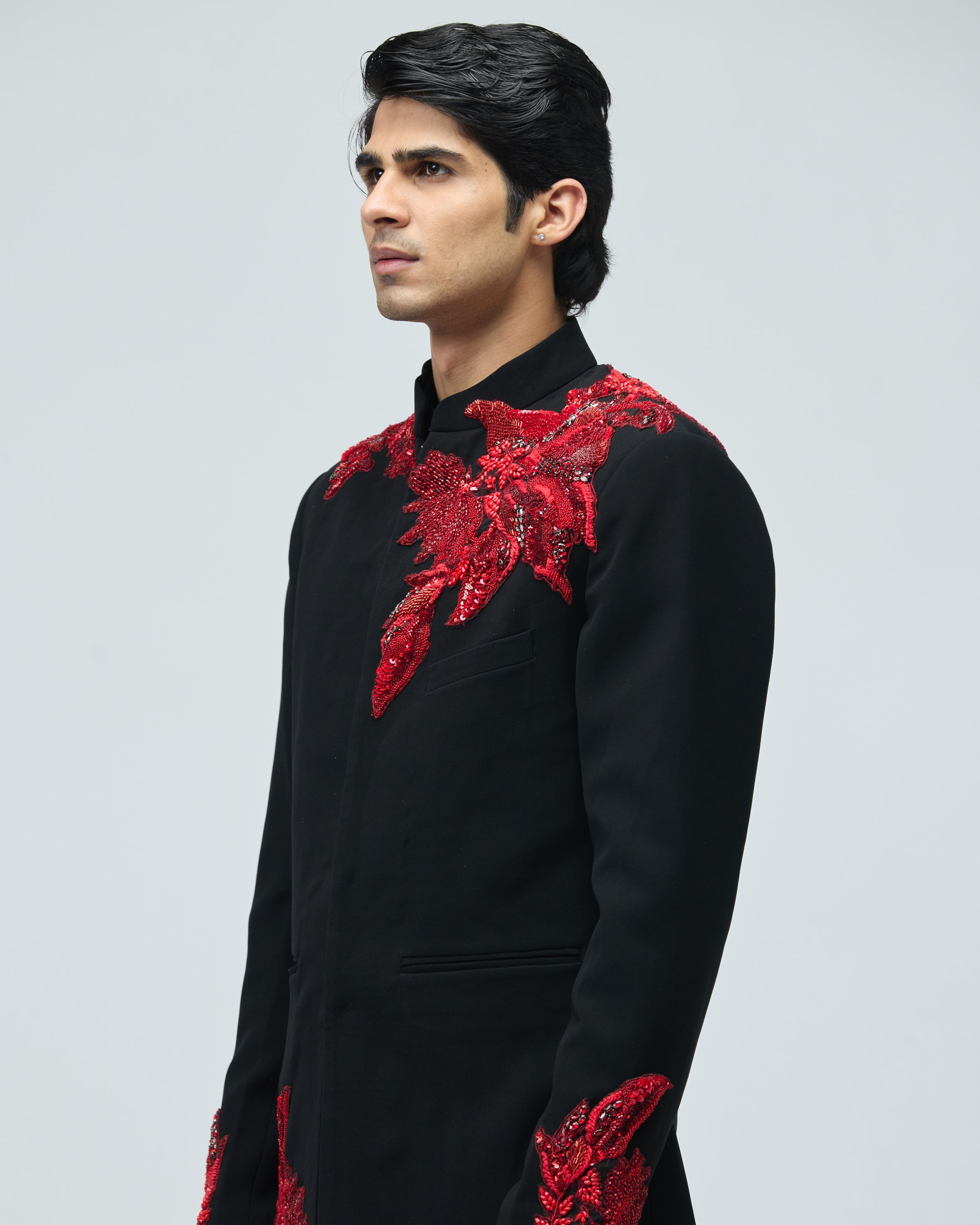 BLACK CLASSIC BANDHGALA