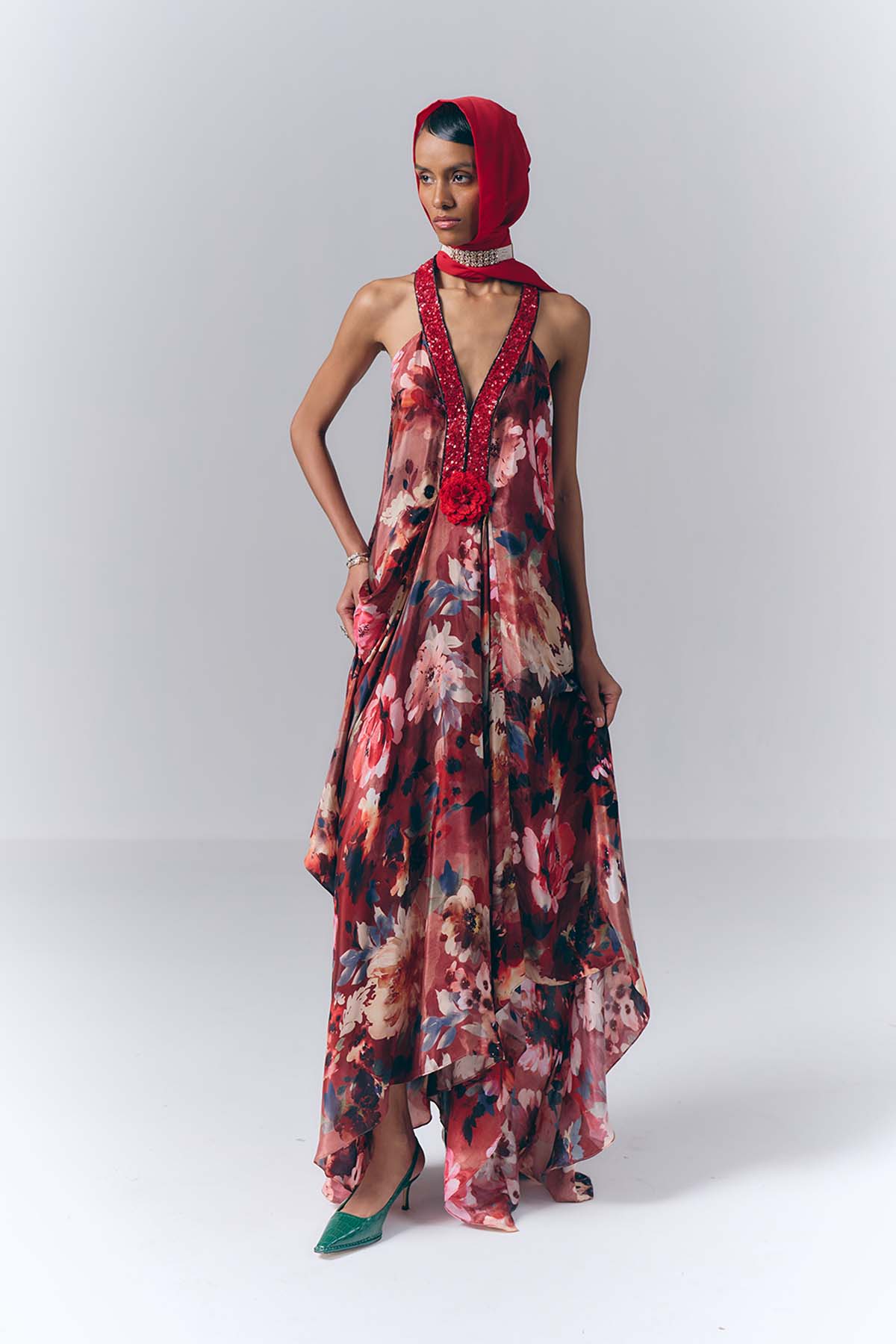 Bloom Printed Long Dress