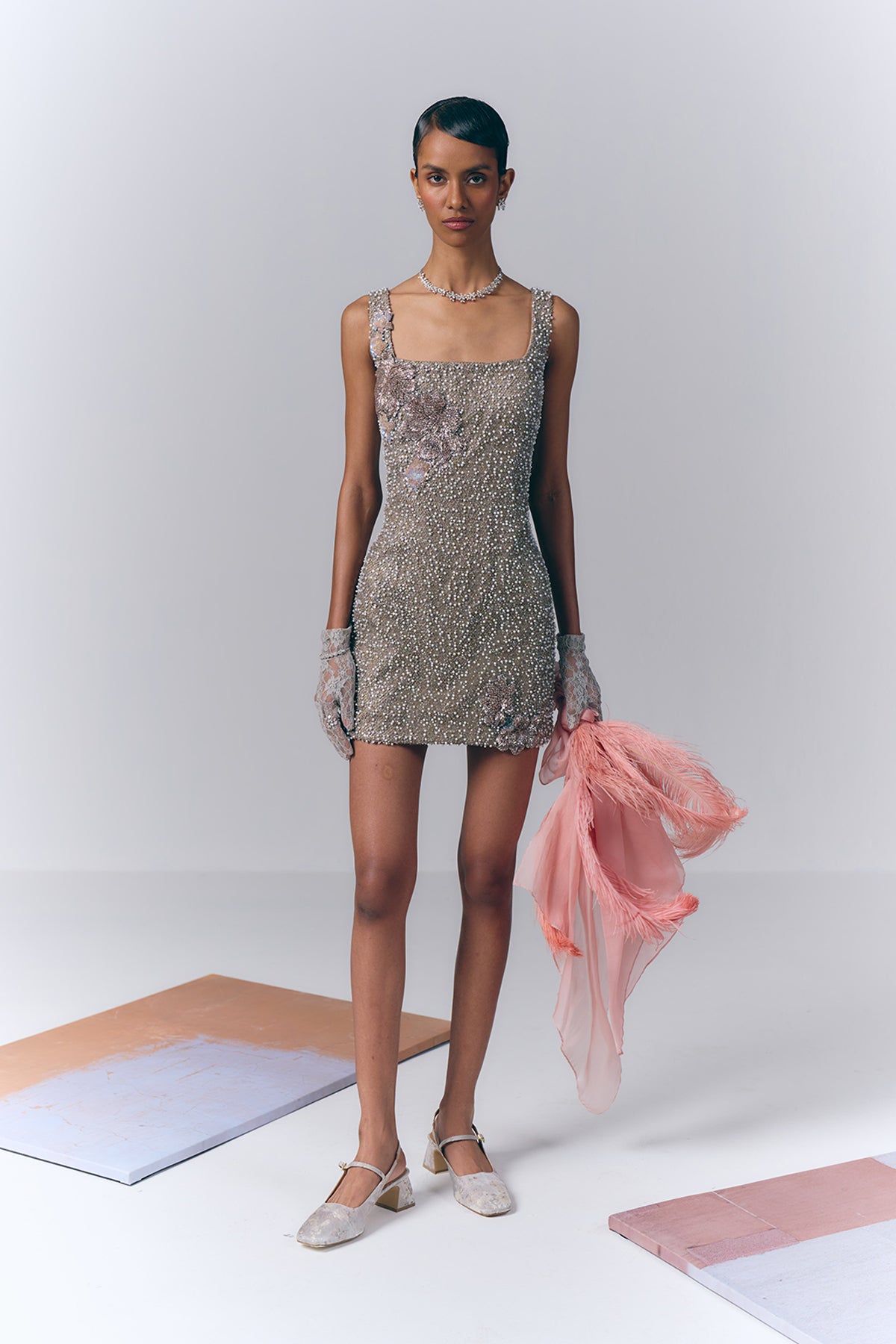 Embroidered Short Dress