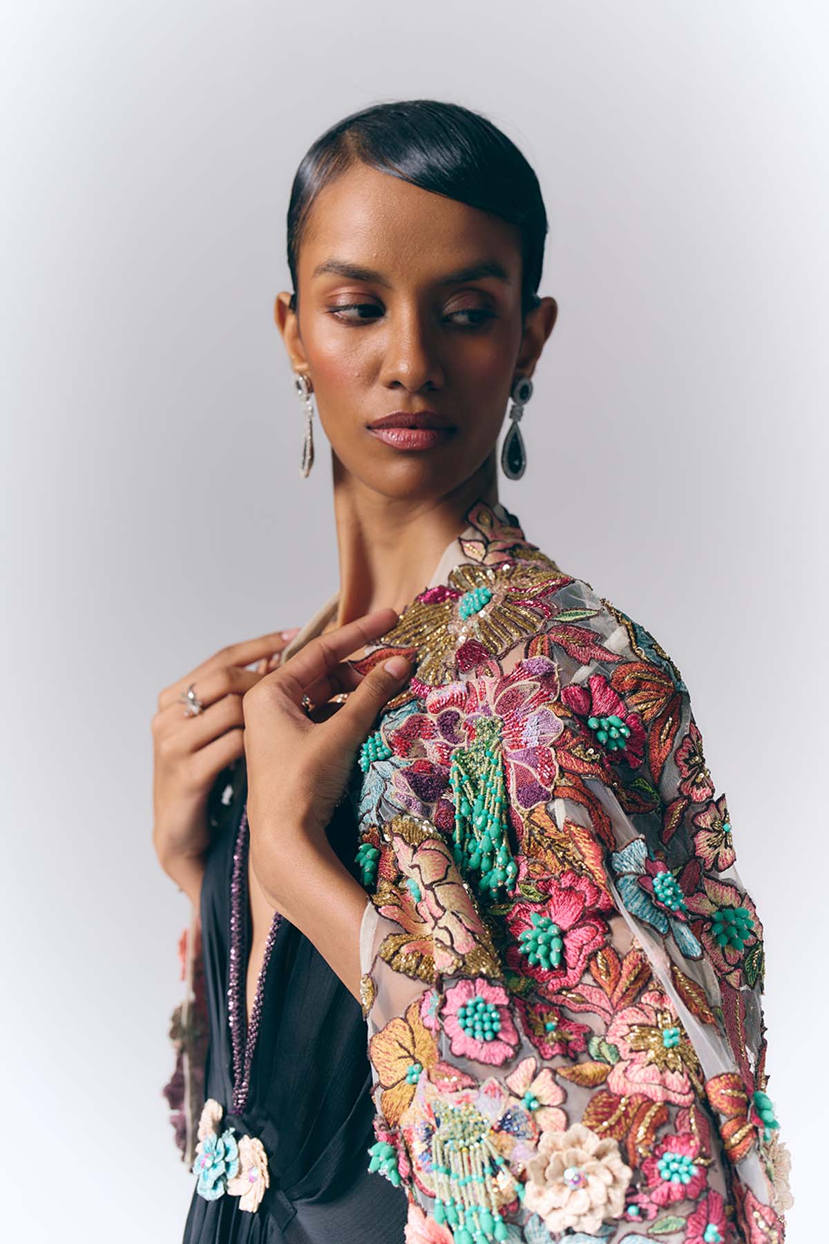 Twilight Blossom Jacket Gown