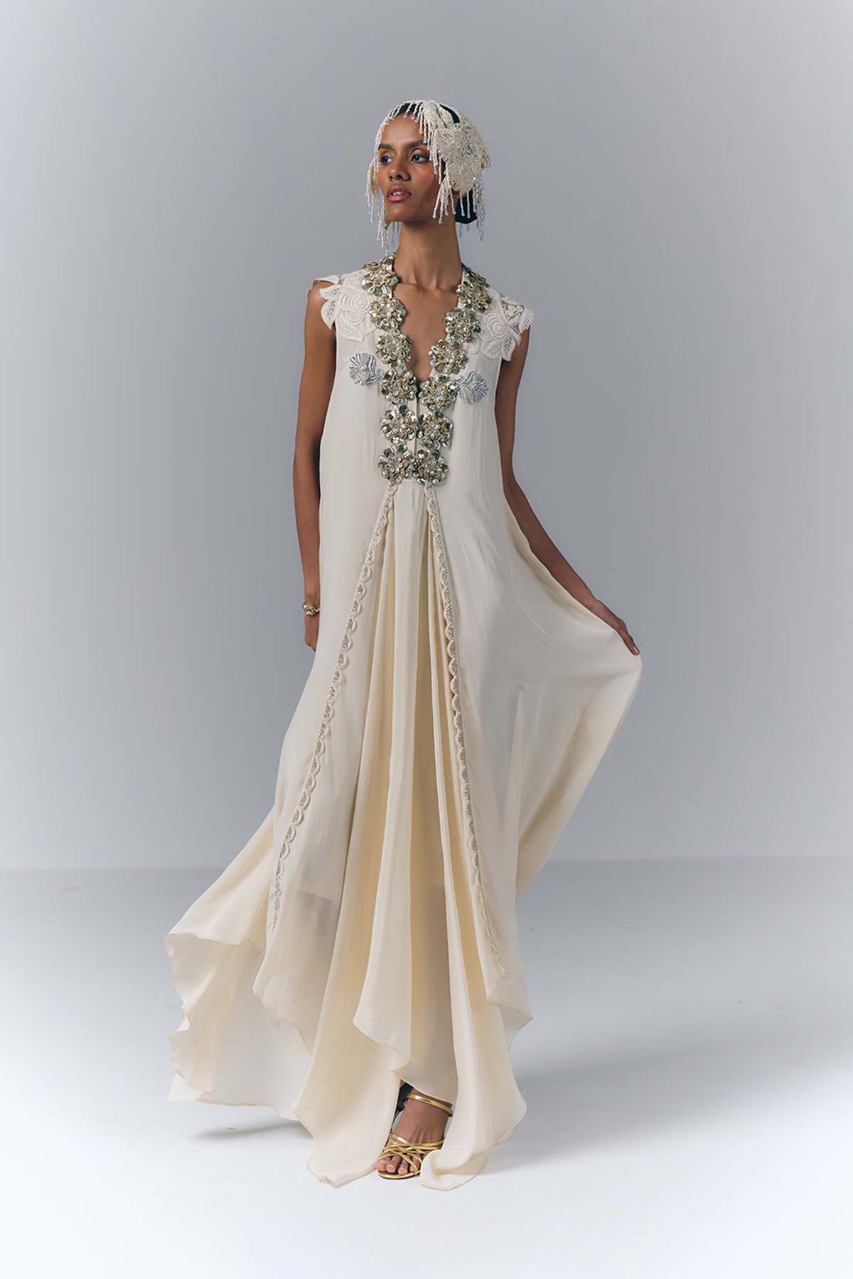 Ivory Cascade Dress