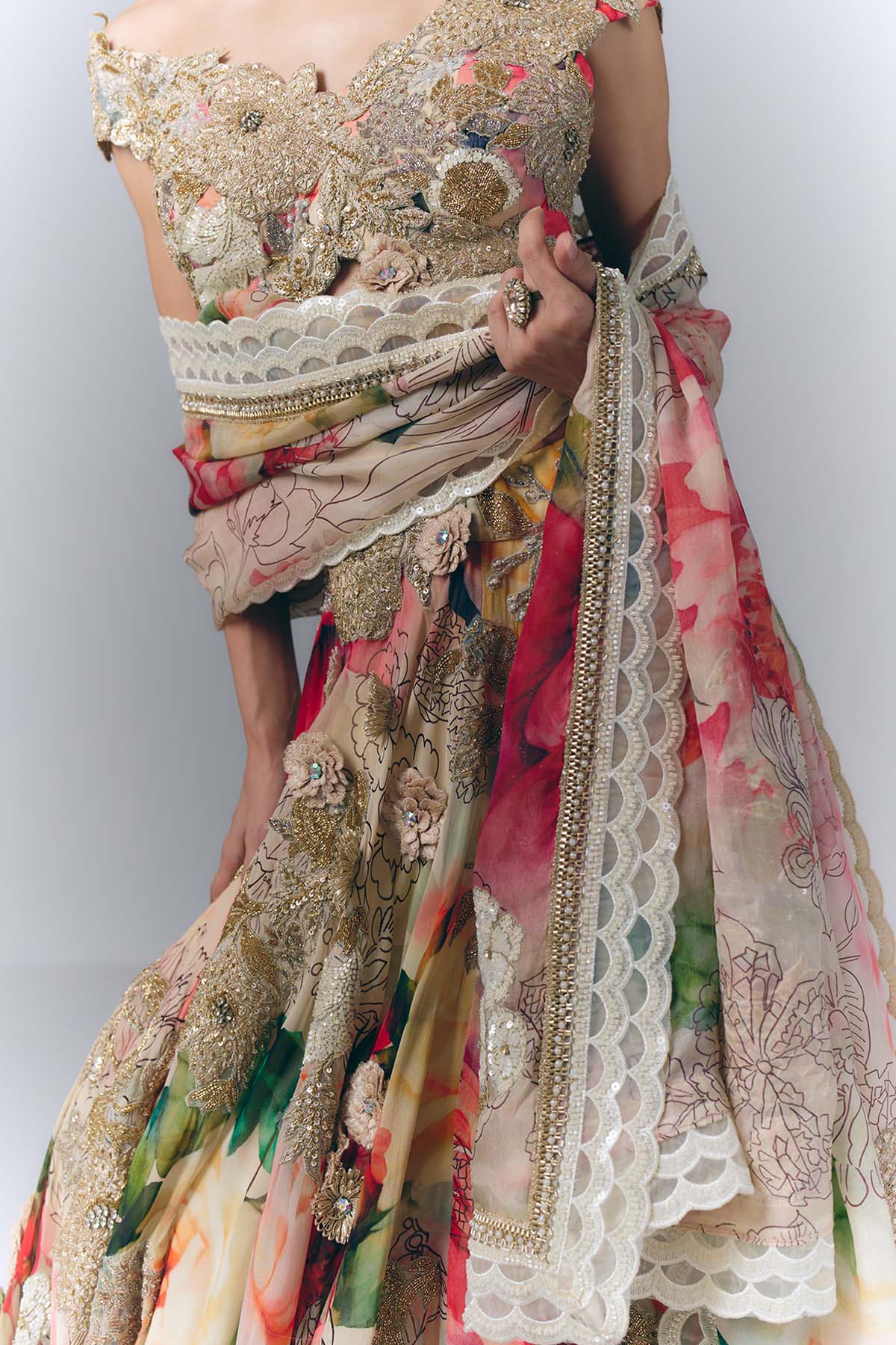 Multicolored Lehenga Set
