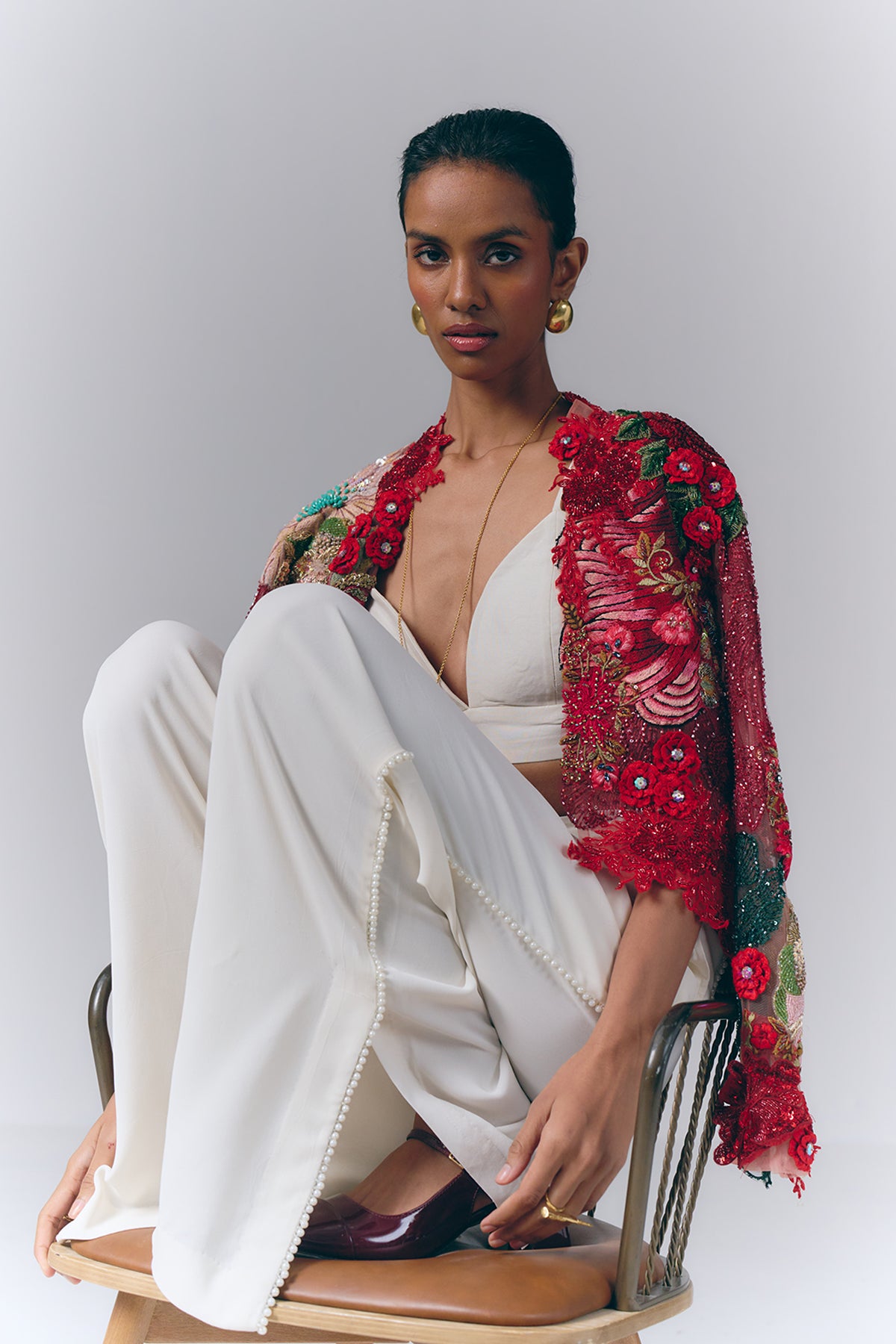 Crimson Bloom Co-ord Set