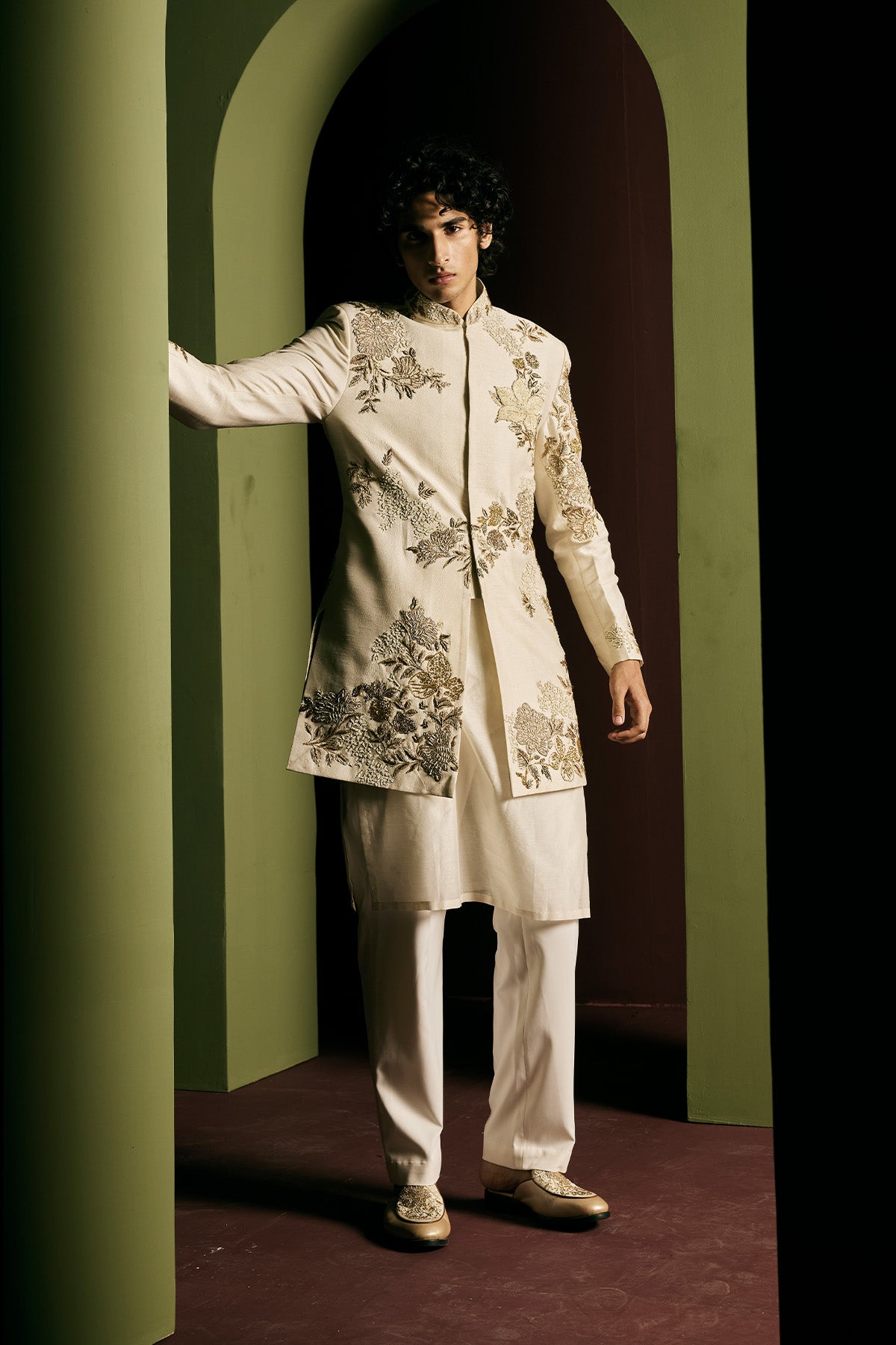 IVORY EMBELLISHED SHERWANI