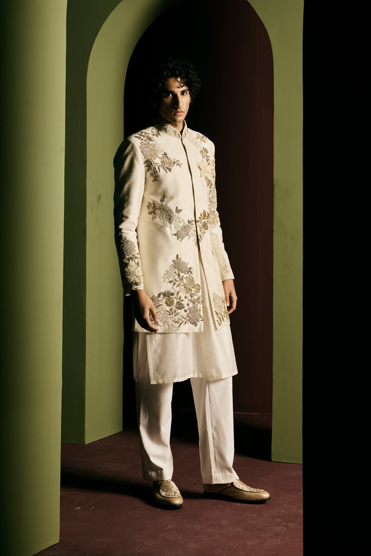 IVORY EMBELLISHED SHERWANI