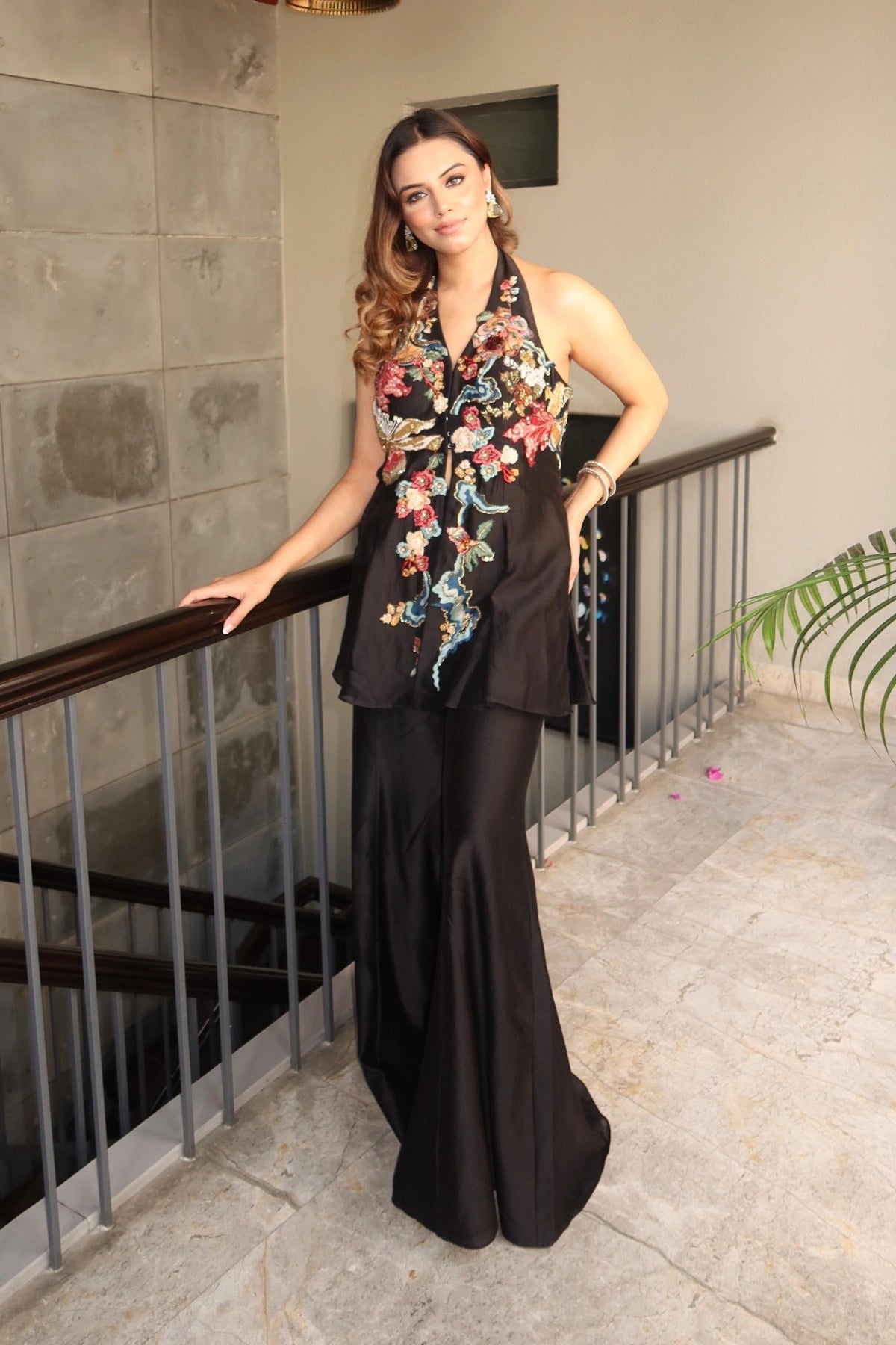 Noir Peplum Set