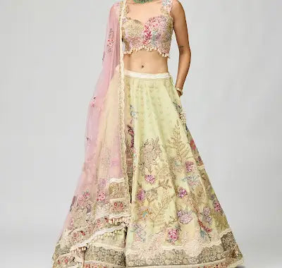 3D PATCH WORK LEHENGA SET