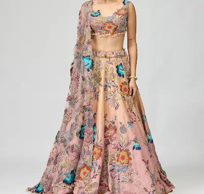 OMBRE EMBELLISHED LEHENGA SET