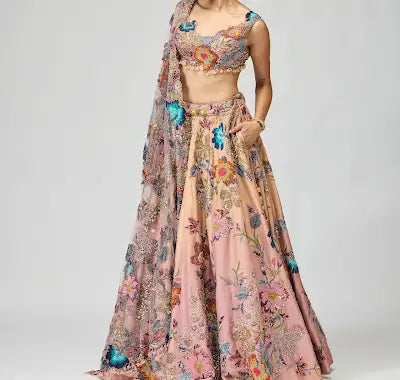 OMBRE EMBELLISHED LEHENGA SET