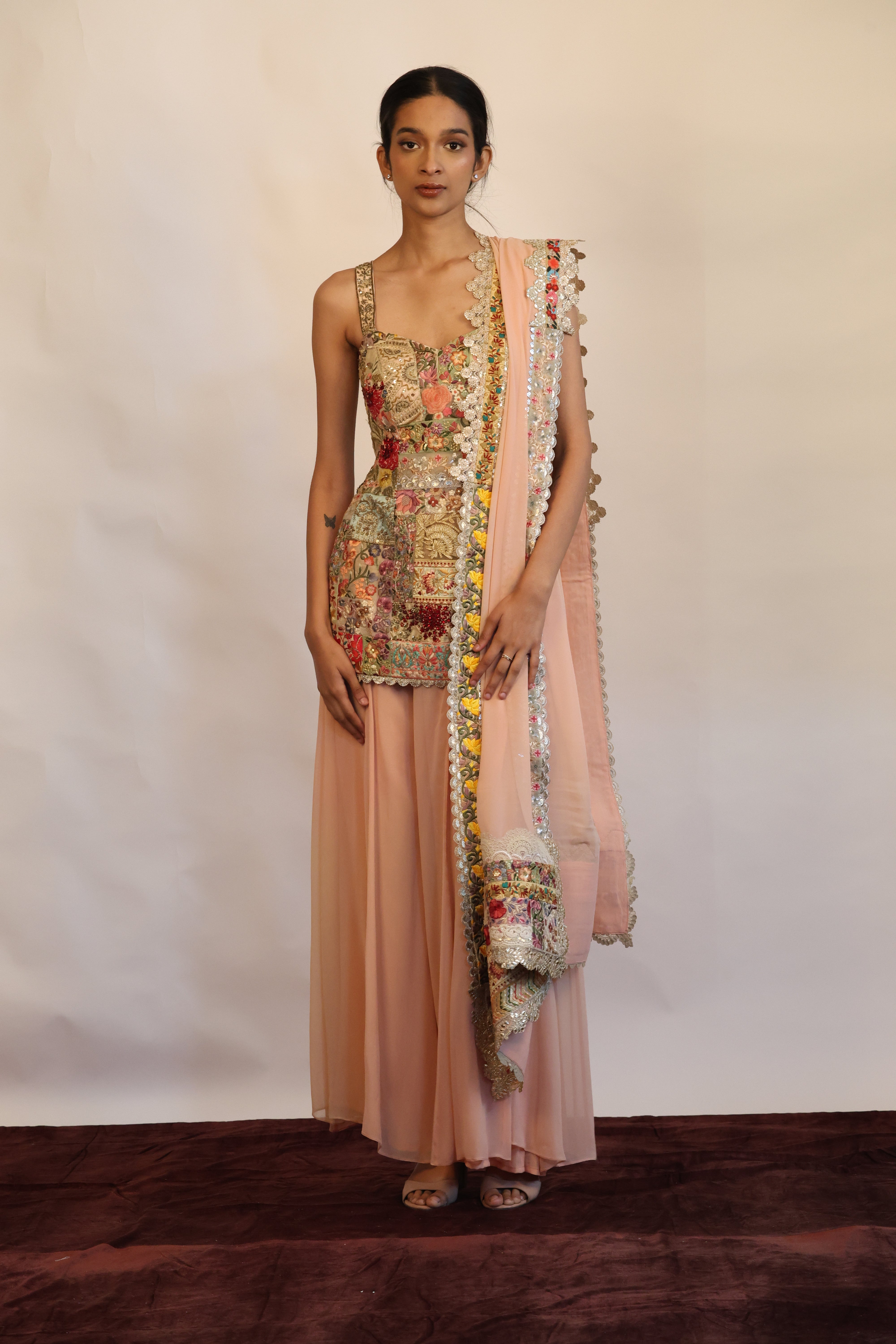 Patchwork Sharara Set